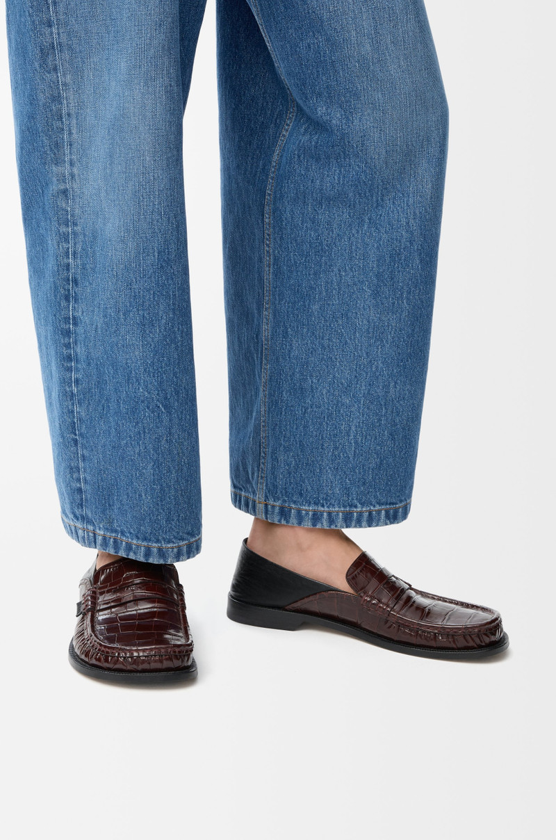 Loewe Campo flap back loafer in embossed calfskin and nappa lambskin outlook