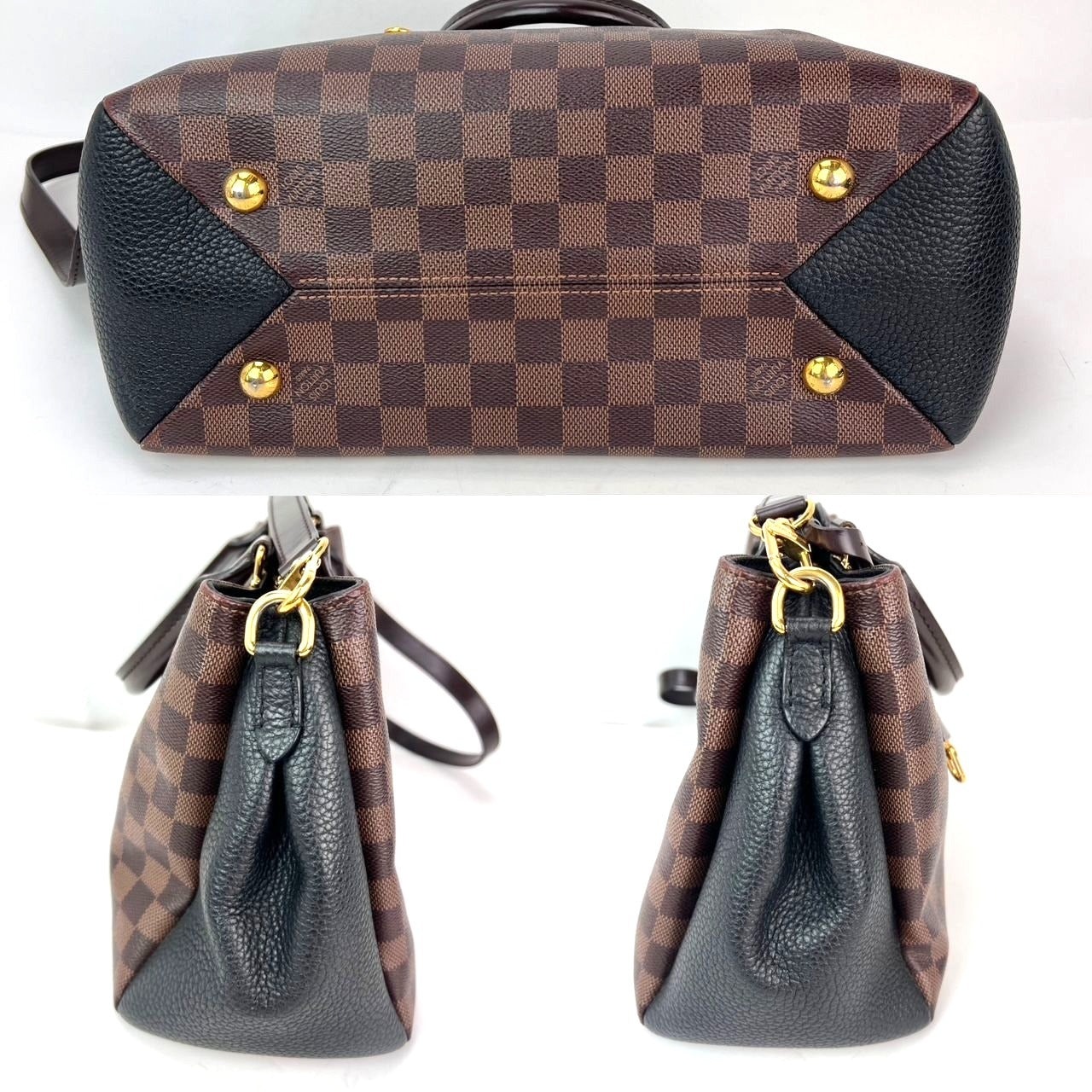 Louis Vuitton Damier EbeneCuir Taurillon Brittany Black Shoulder Bag - 6