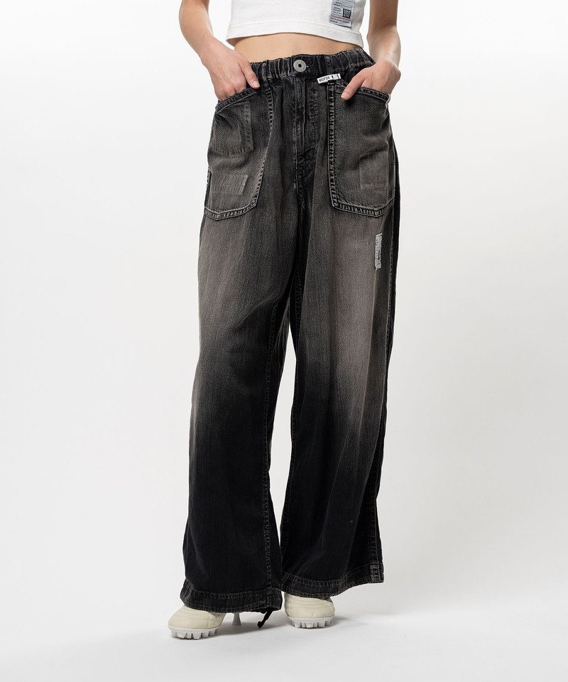Light Denim Wide Pants 7