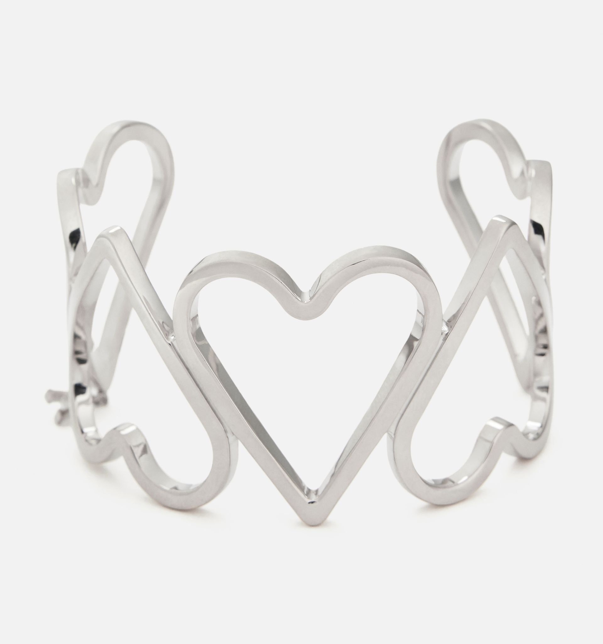 Oversize Upside Down Hearts Bracelet - 2