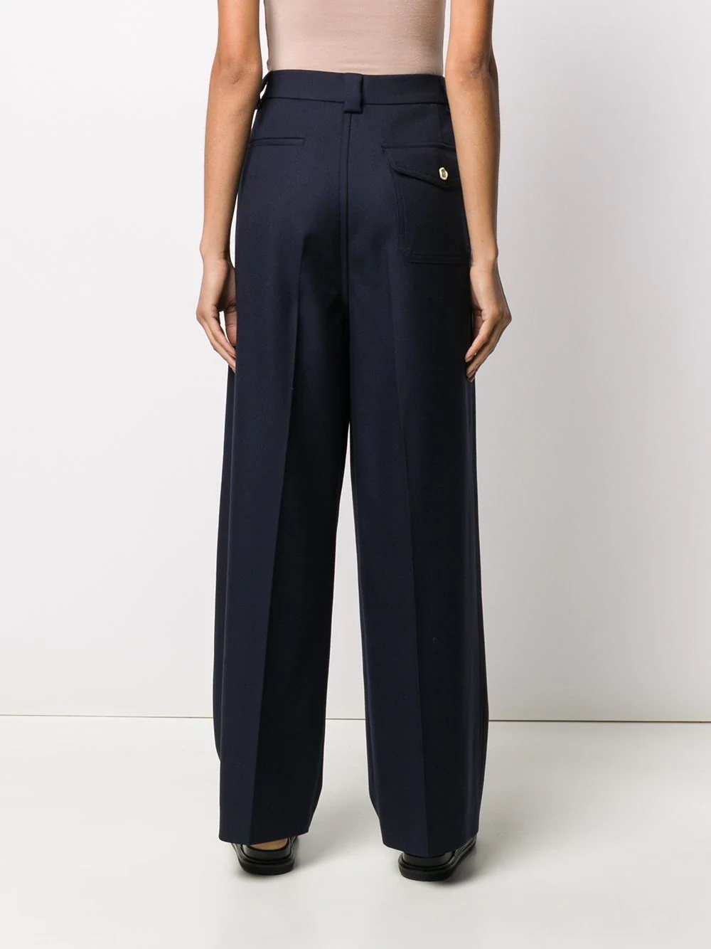 high-waisted straight-leg trousers - 4