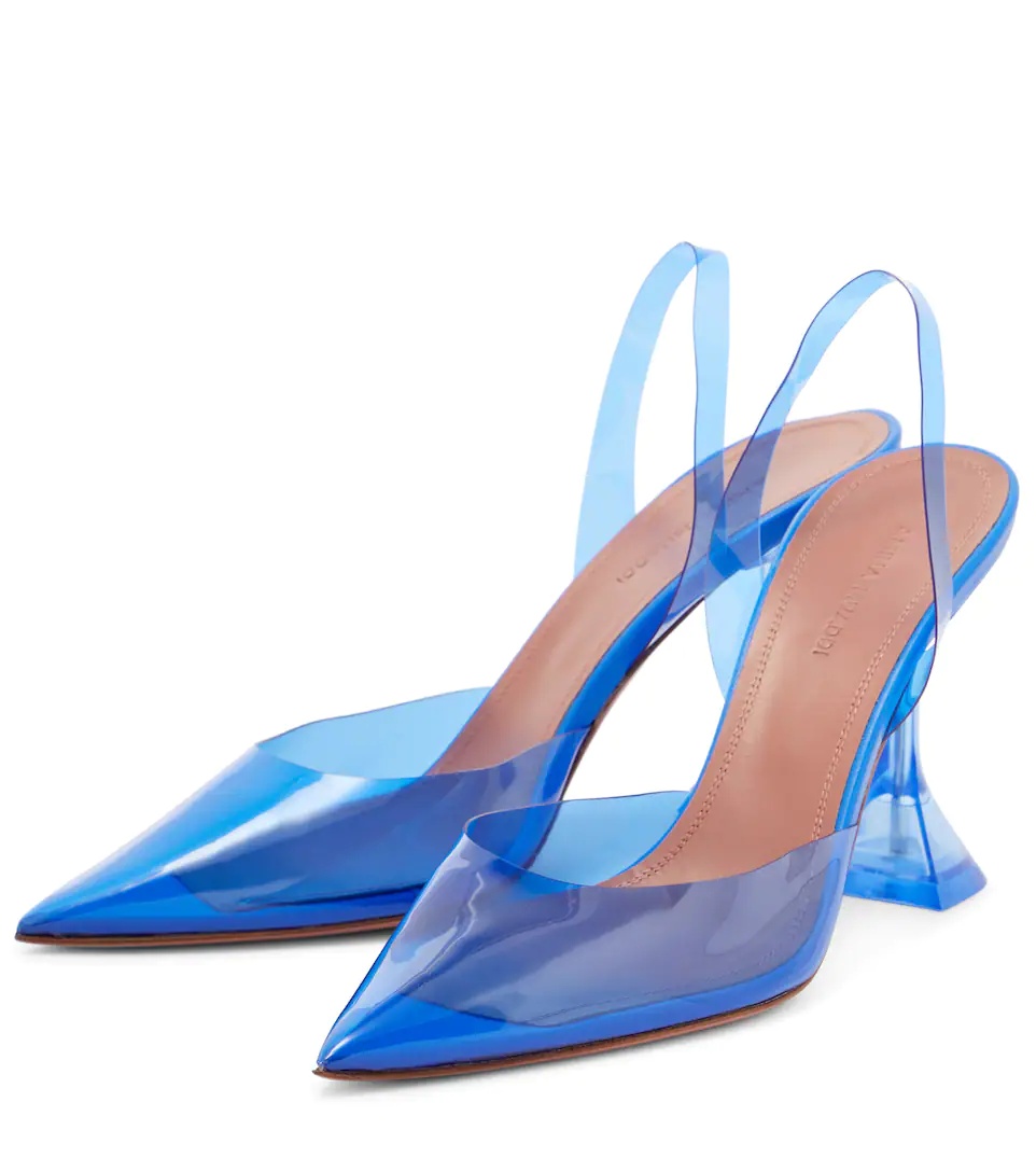 Holli Glass PVC slingback pumps - 5
