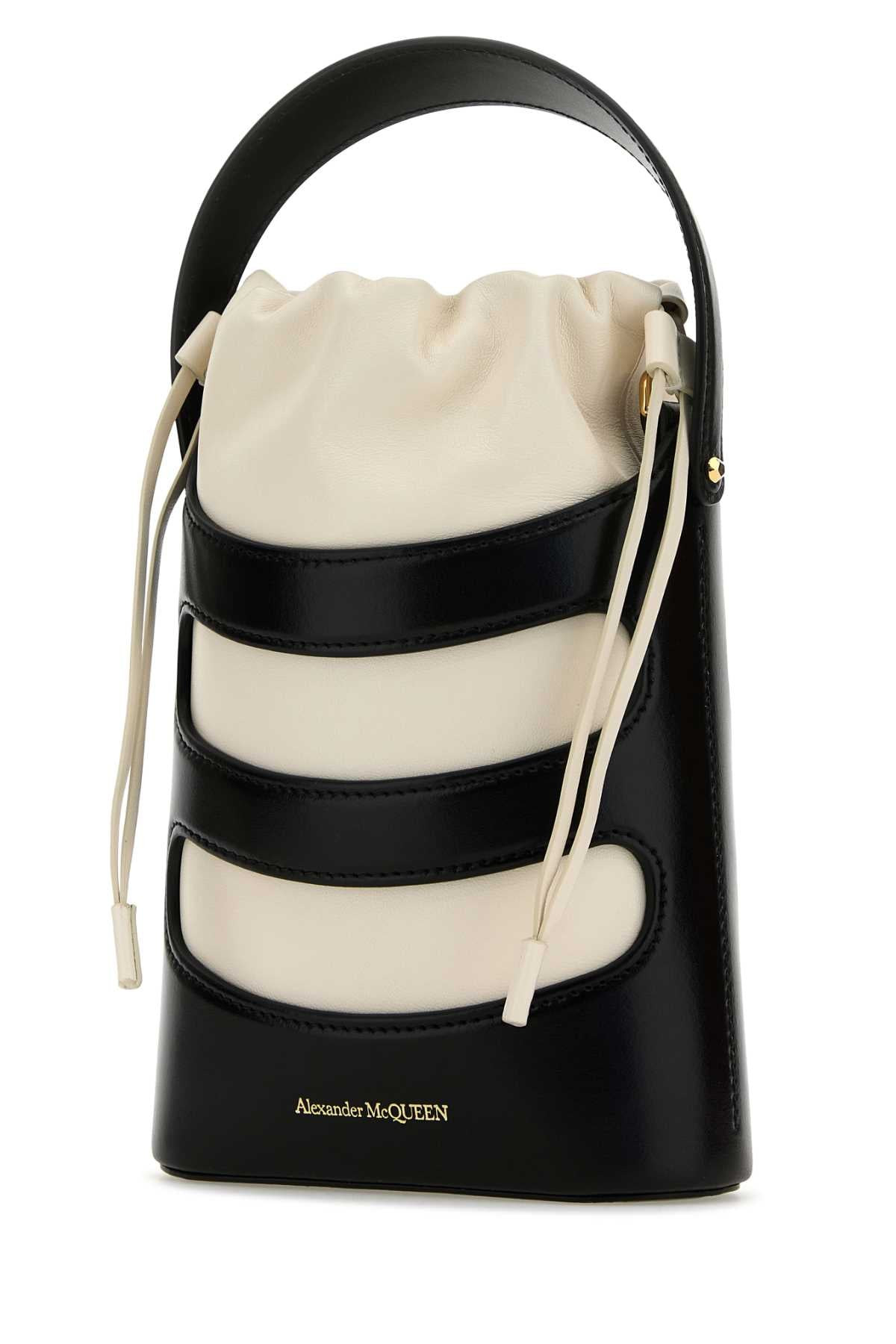 Alexander Mcqueen Women Two-Tone Leather Mini The Rise Bucket Bag - 2