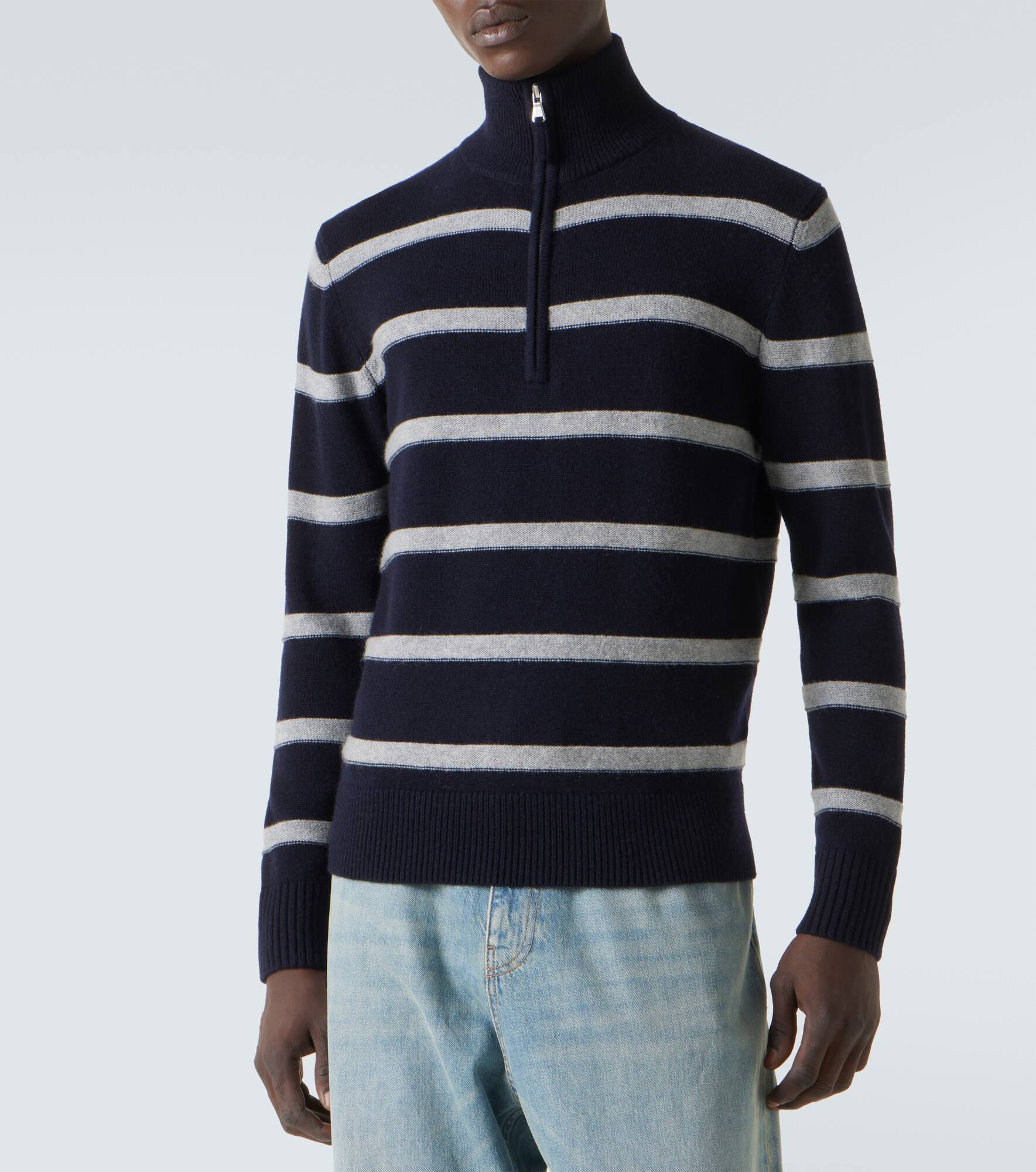 Wool and cashmere half-zip sweater - 3