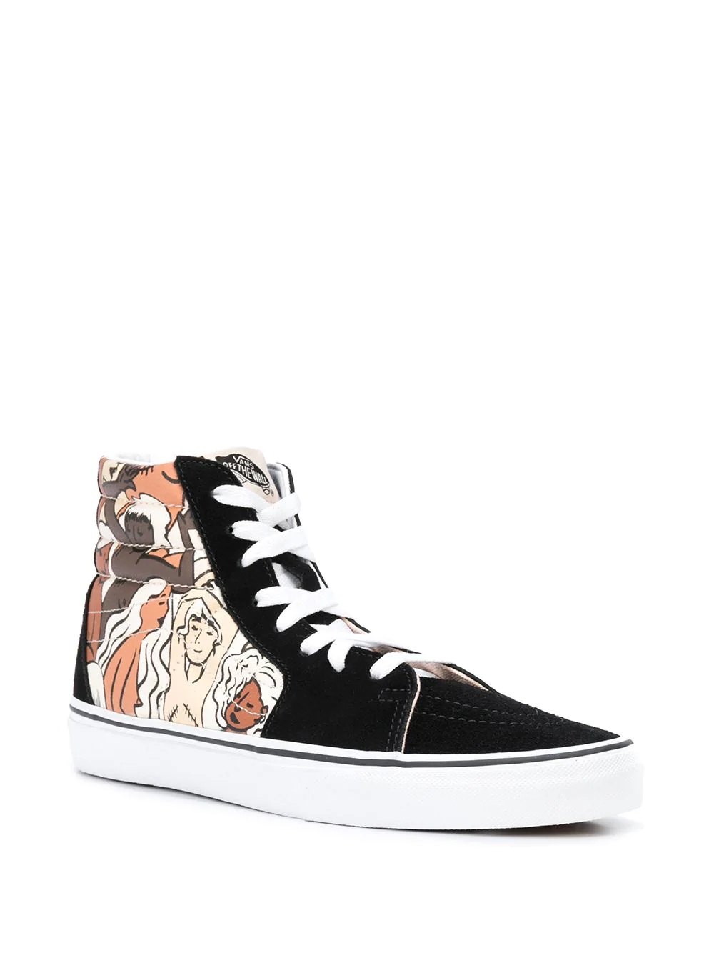 printed panel sneakers - 2