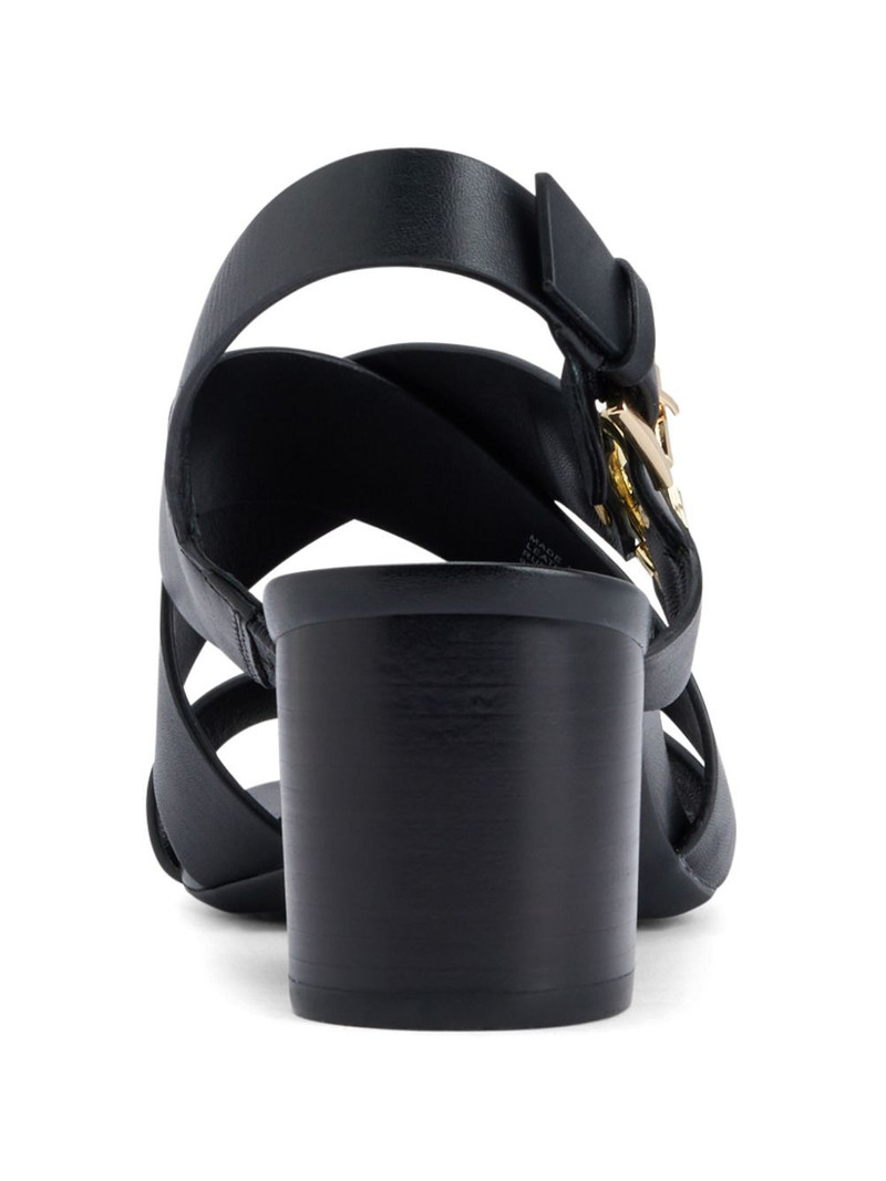 Vera logo-plaque leather sandals 3