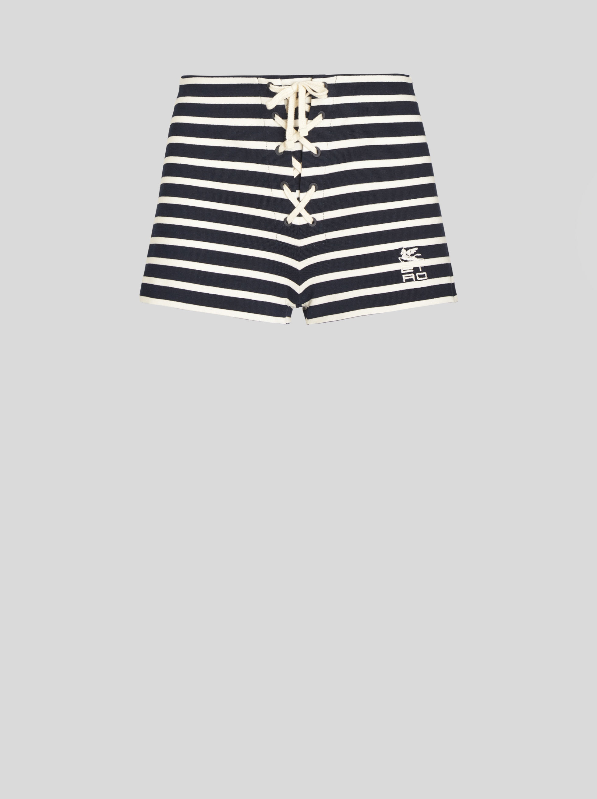 STRIPED SHORTS WITH ETRO CUBE LOGO - 1