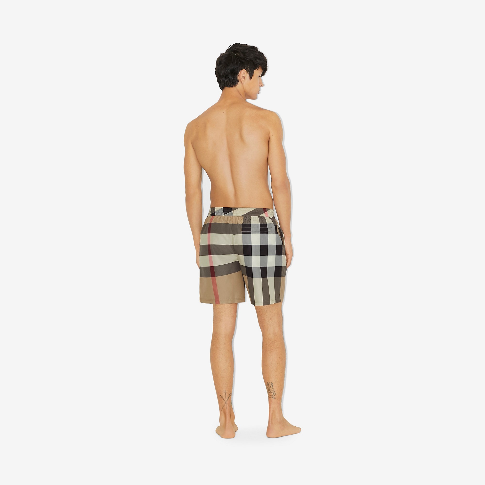 Check Drawcord Swim Shorts - 4