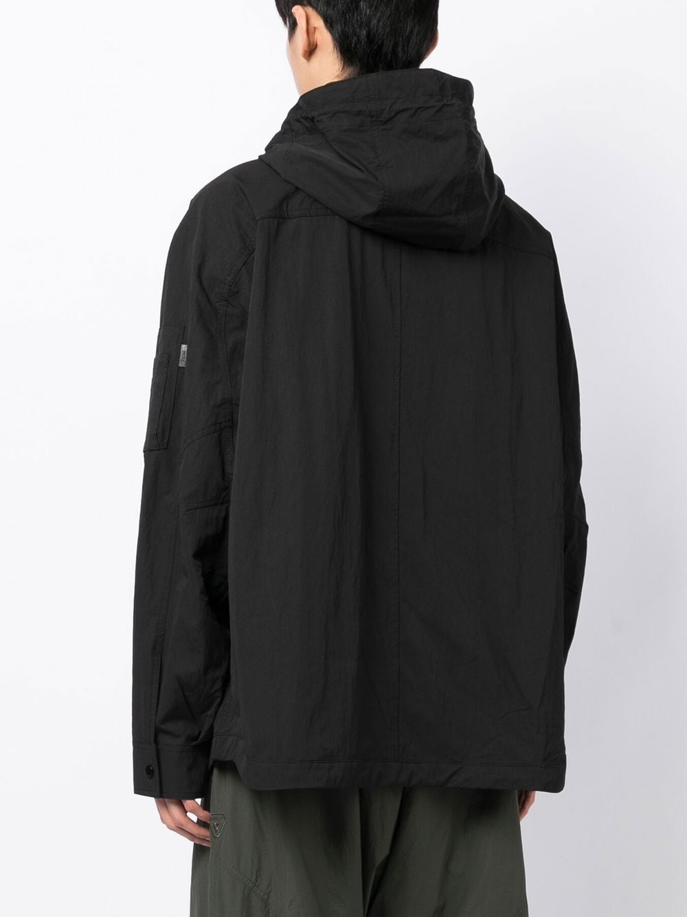 flap-pockets hooded jacket - 4