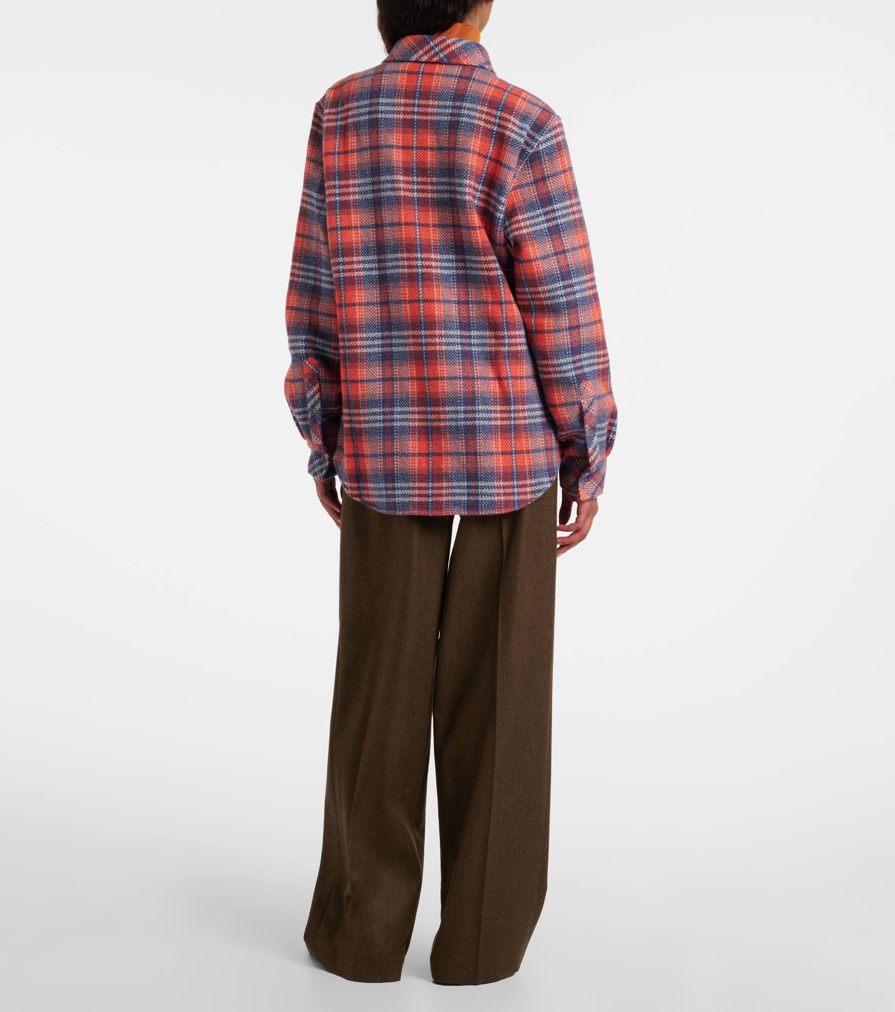 Americana plaid cashmere shirt - 3