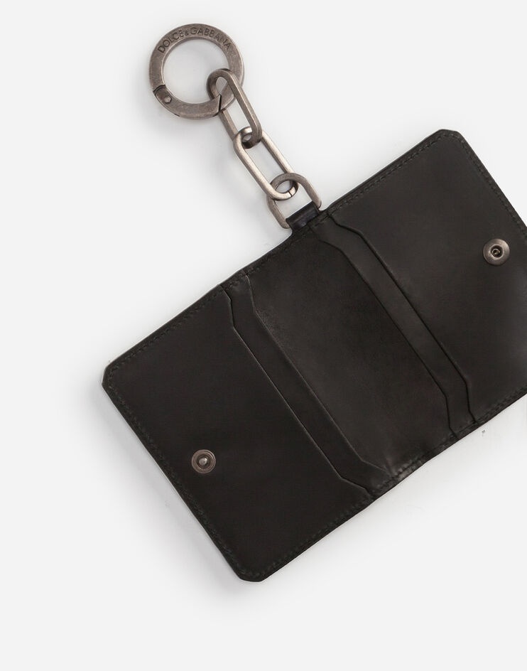 Horsehide card holder with ring and heat-stamped logo - 4