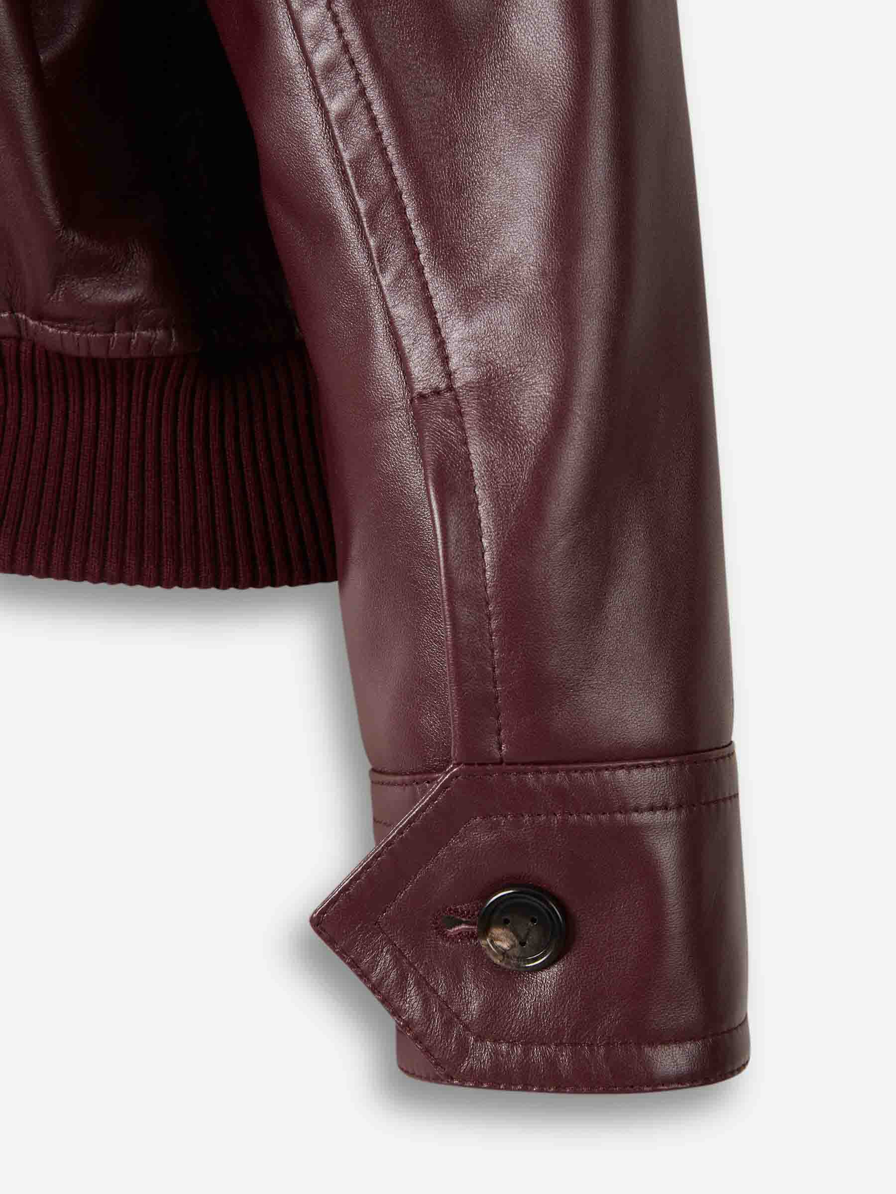 LEATHER BOMBER JACKET - 4