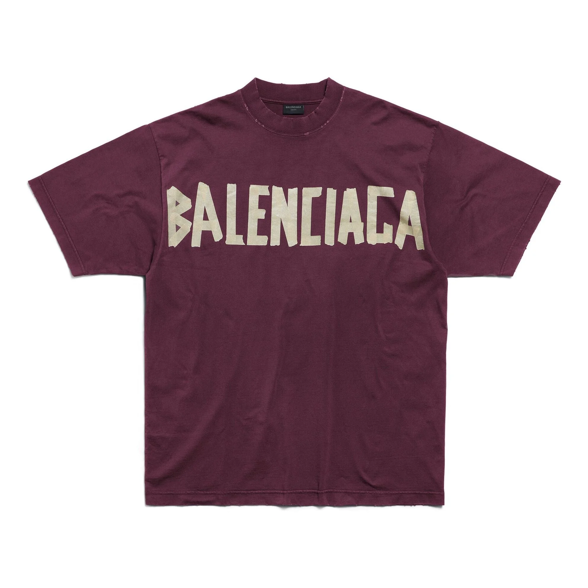 Balenciaga Tape Type T-shirt 'Dark Red' 739784TOVA94029 - 1