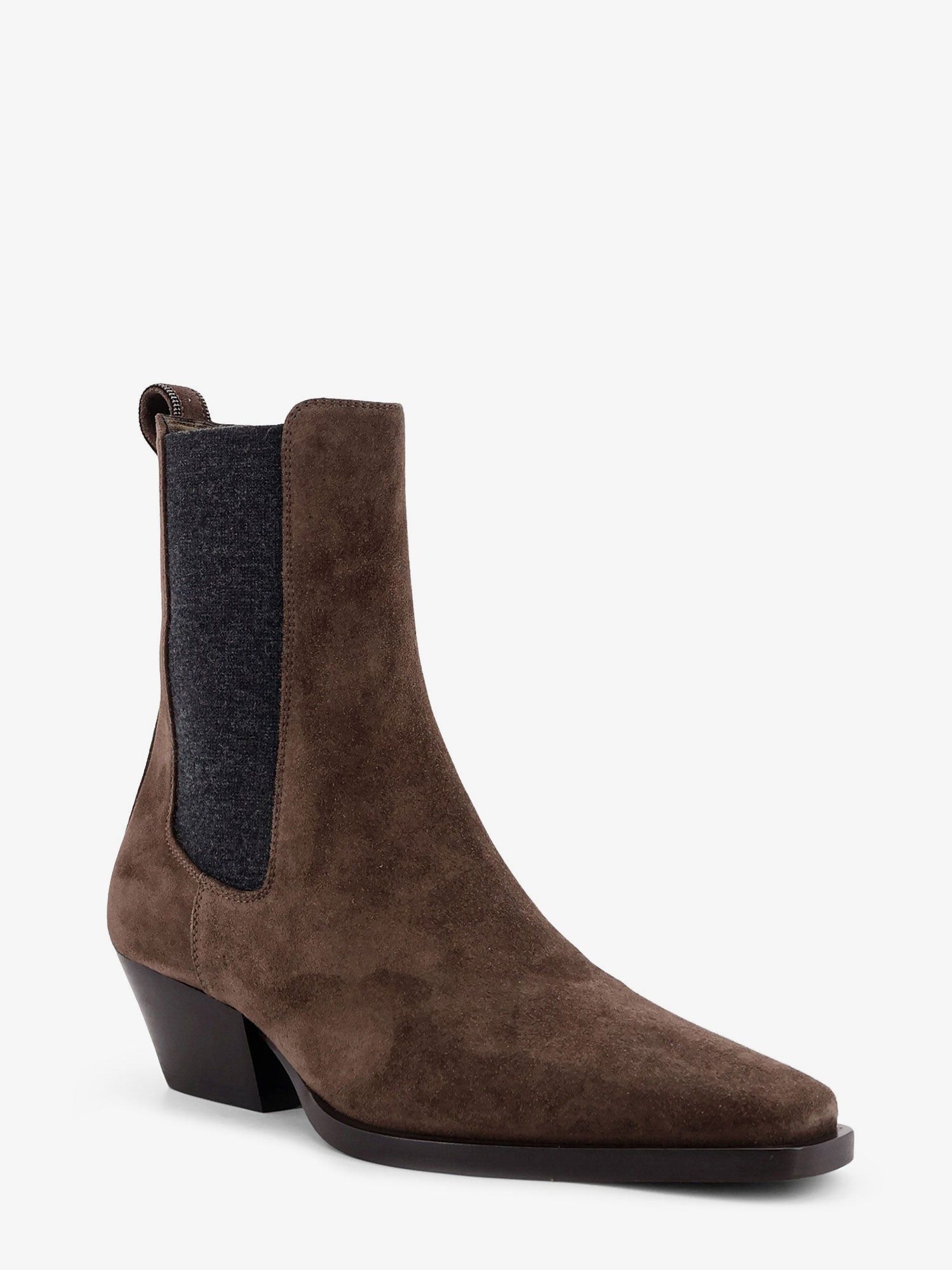 Brunello Cucinelli Chelsea Boot Suede Ankle Boots - 2