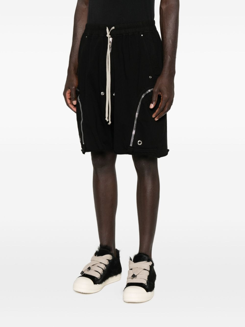 ZIP-POCKET DRAWSTRING SHORTS - 2