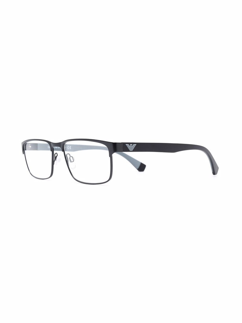 EMPORIO ARMANI logo square-frame glasses outlook