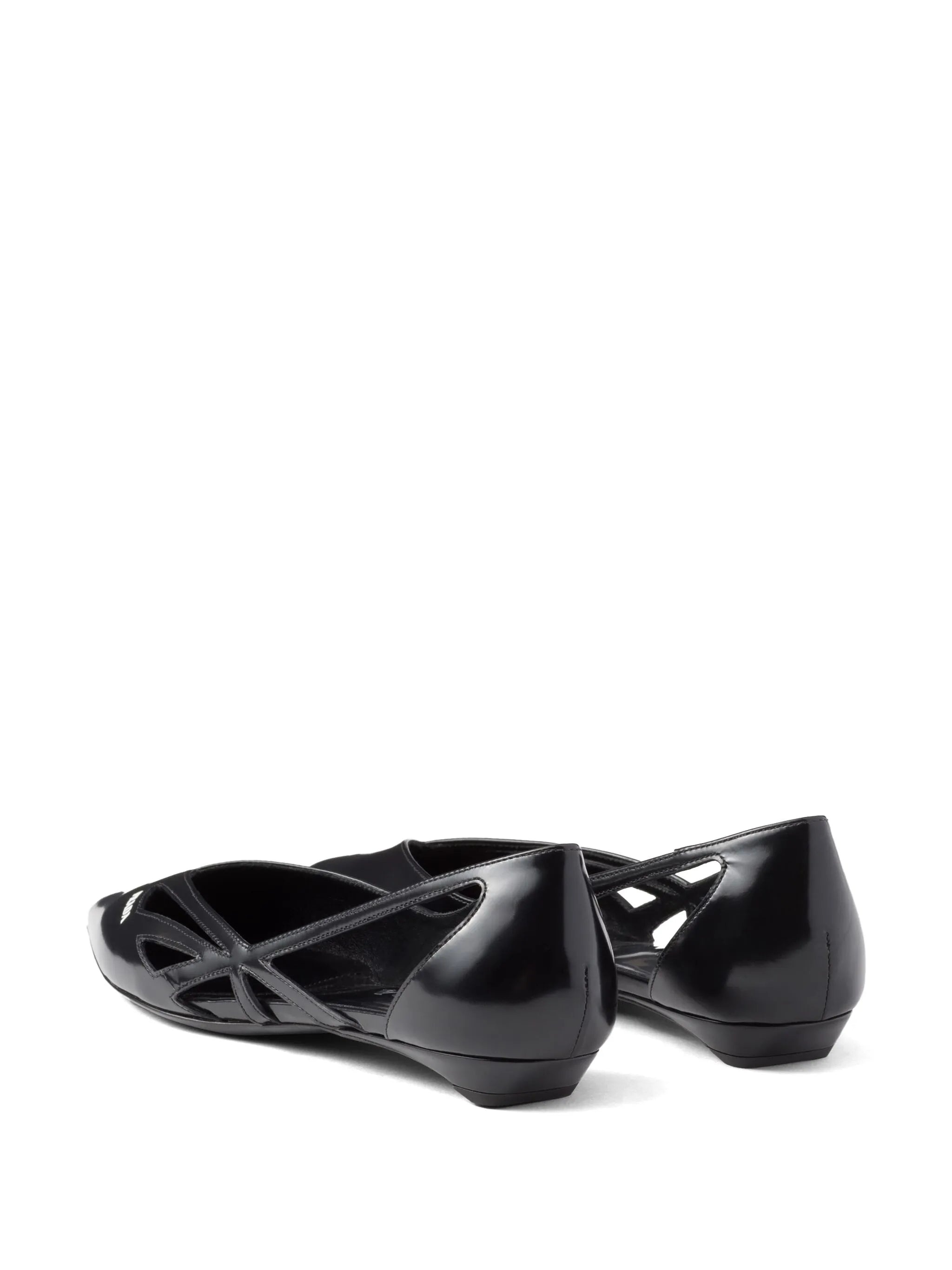 Leather Cut-out Ballerinas - 6