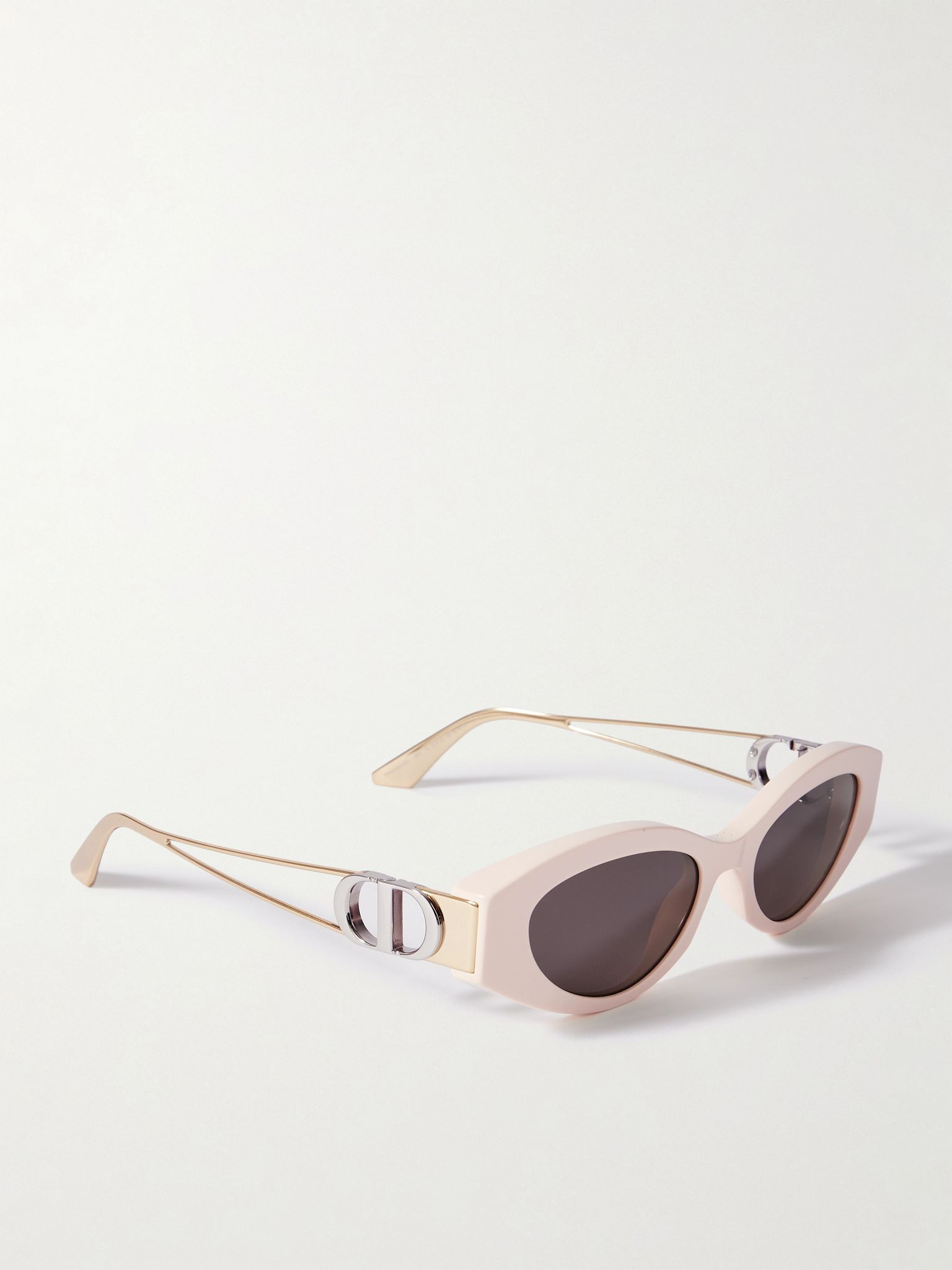 30Montaigne B6I cat-eye acetate and gold- and silver-tone sunglasses Pink - 3