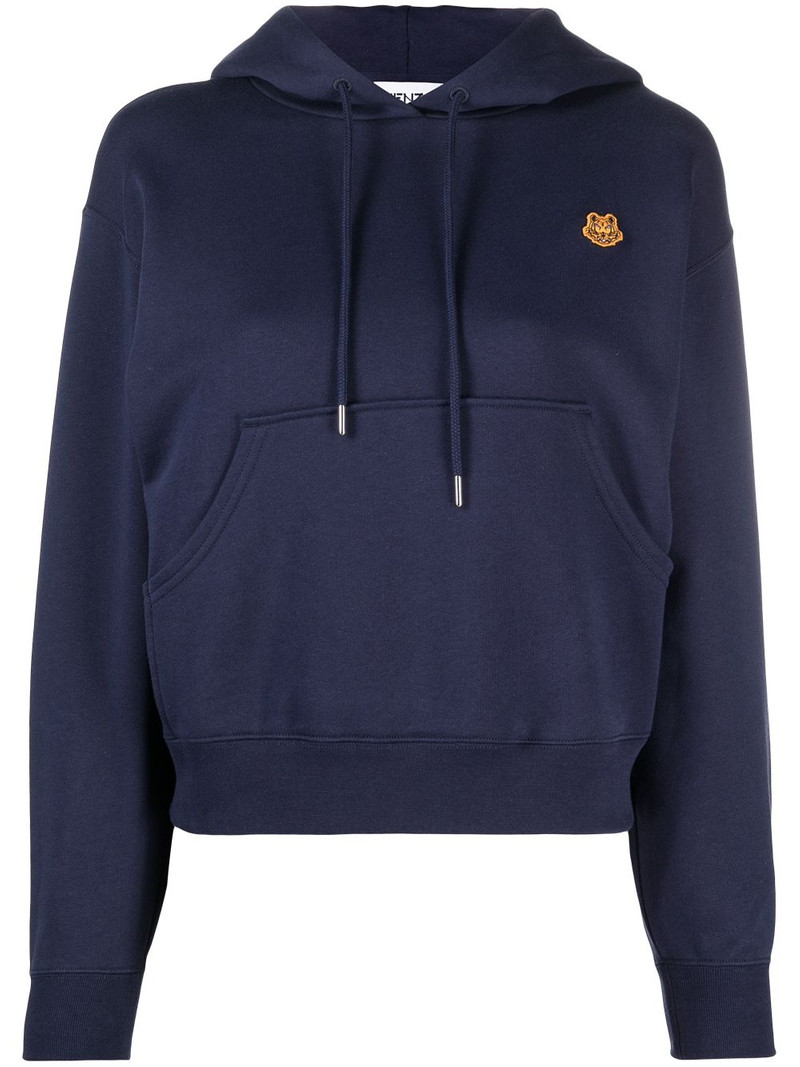 tiger patch cotton hoodie 1
