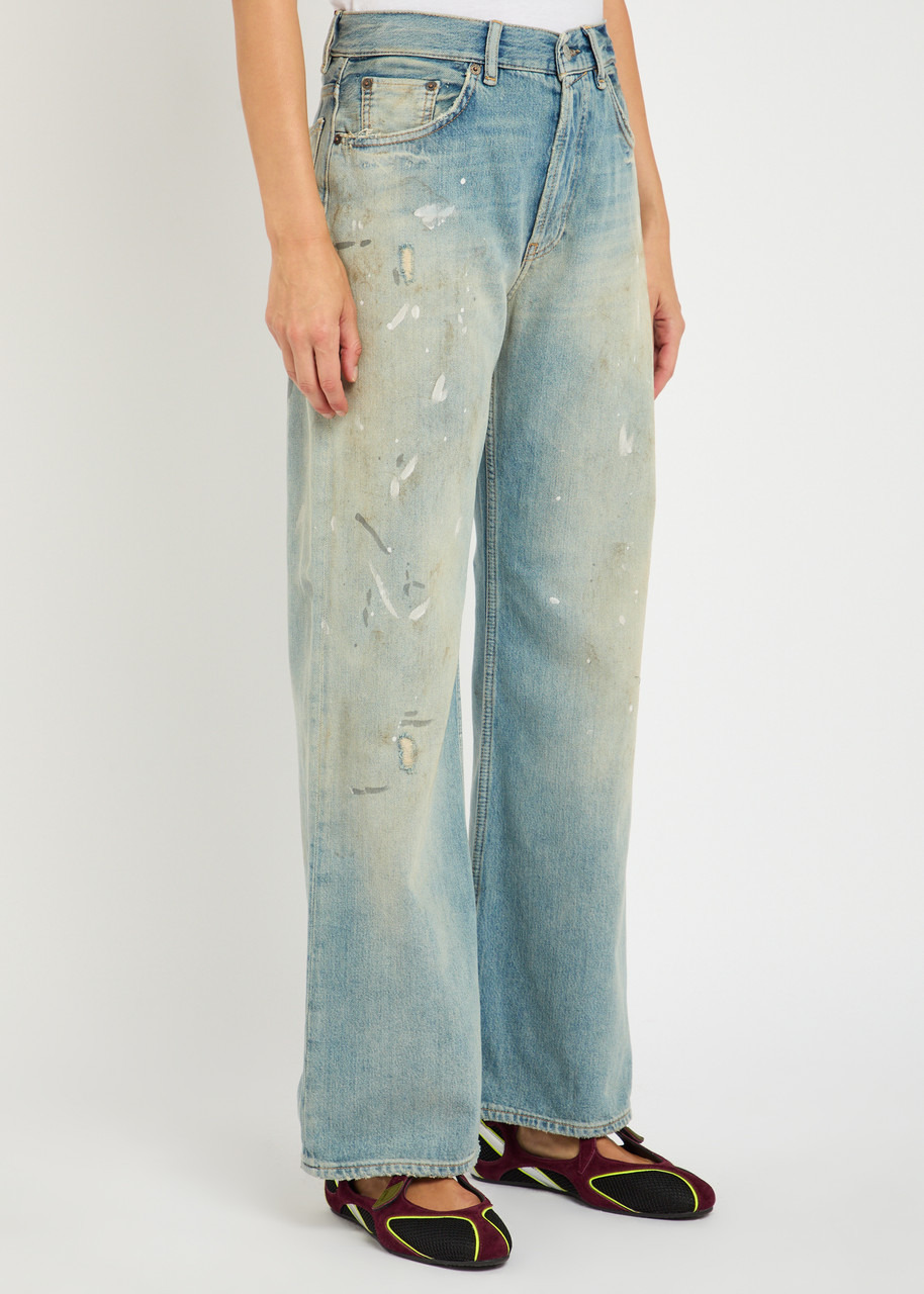 Acne Studios Paint and Dirt-effect Straight-leg Jeans - 2