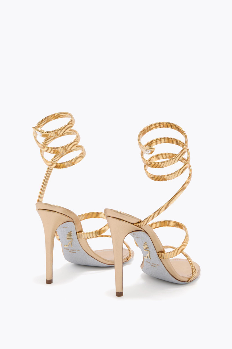 RENE CAOVILLA JUNIPER GOLD SANDAL 105 outlook