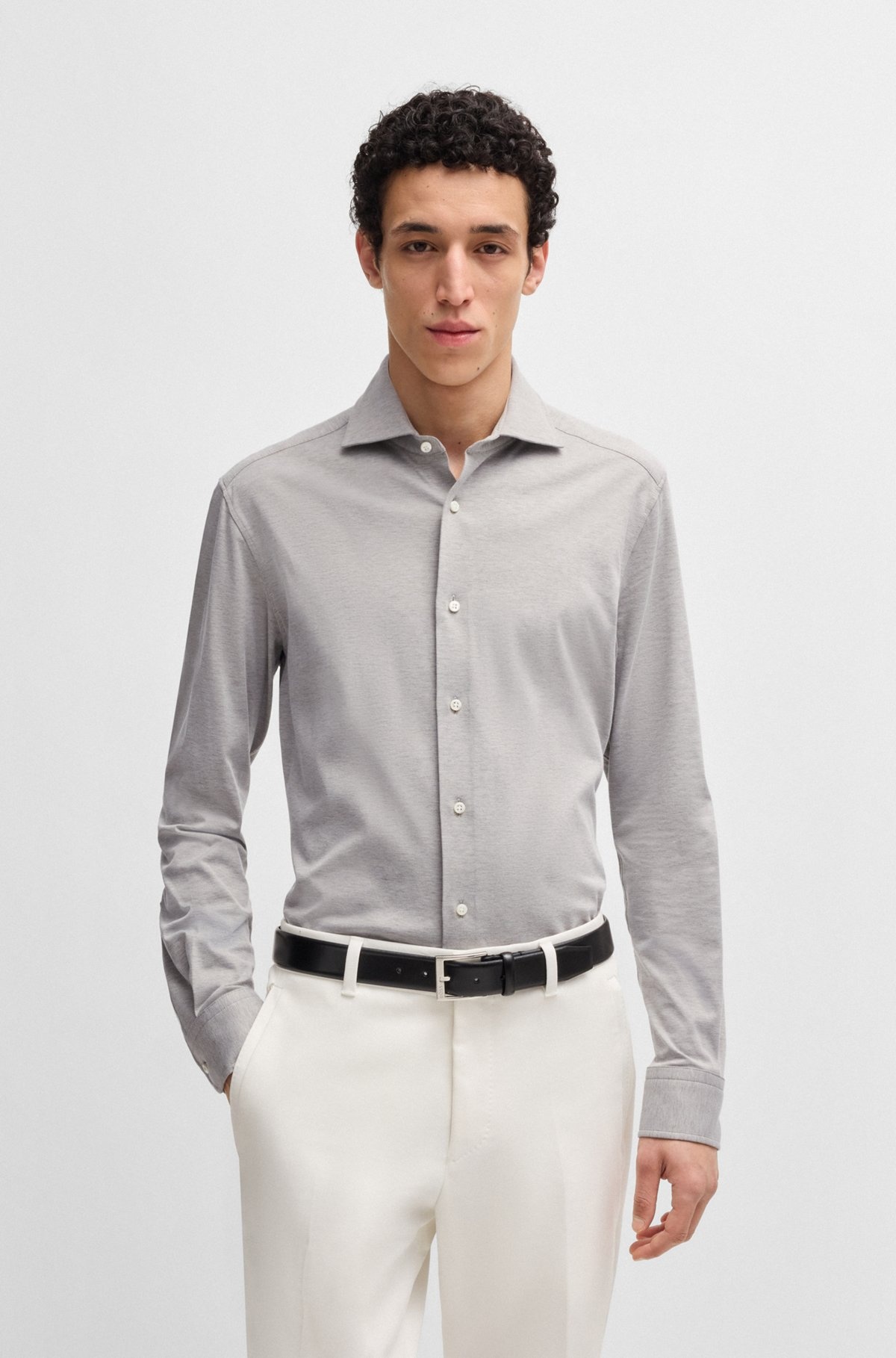 SLIM-FIT SHIRT IN A STRETCH-COTTON - 2