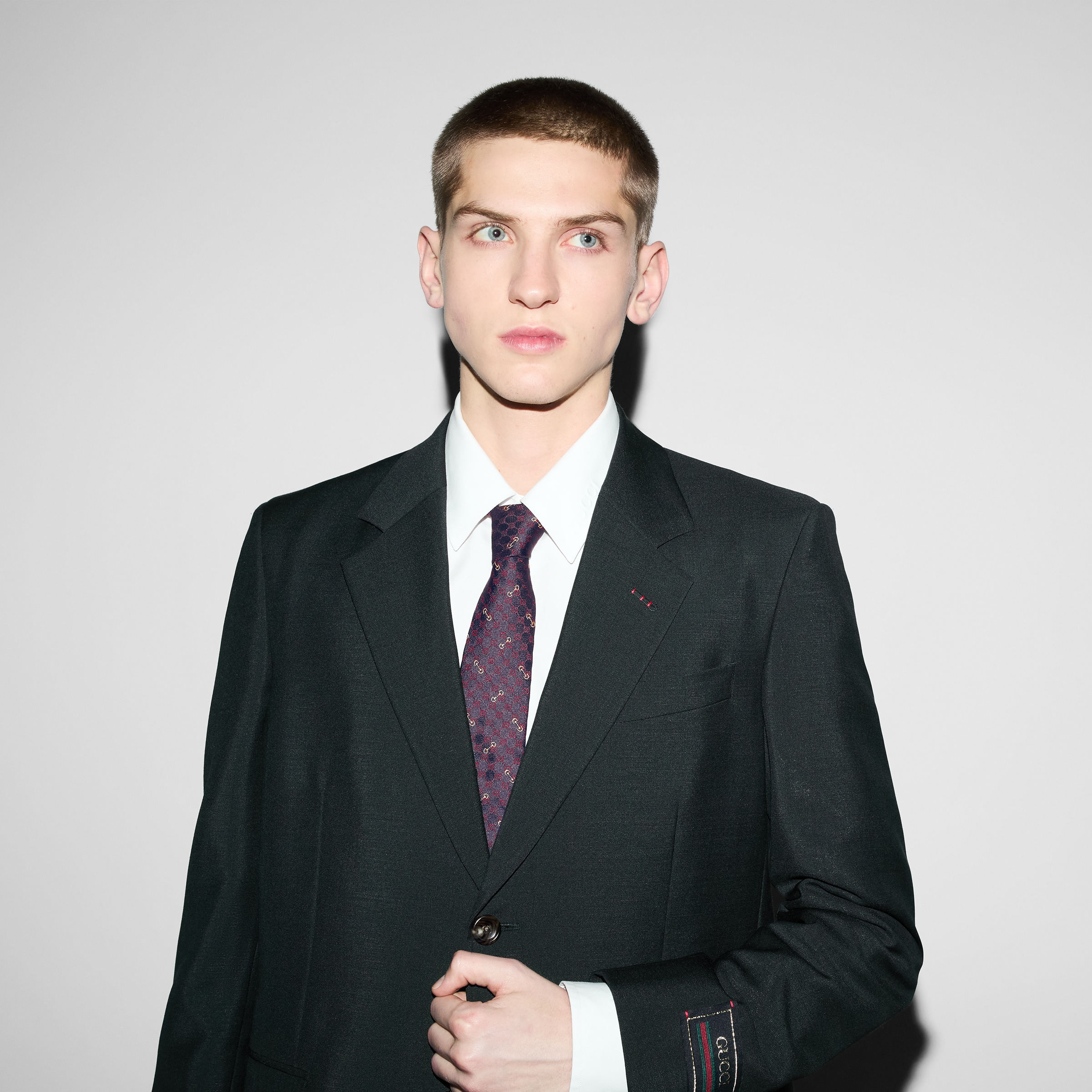 GG silk jacquard tie - 3