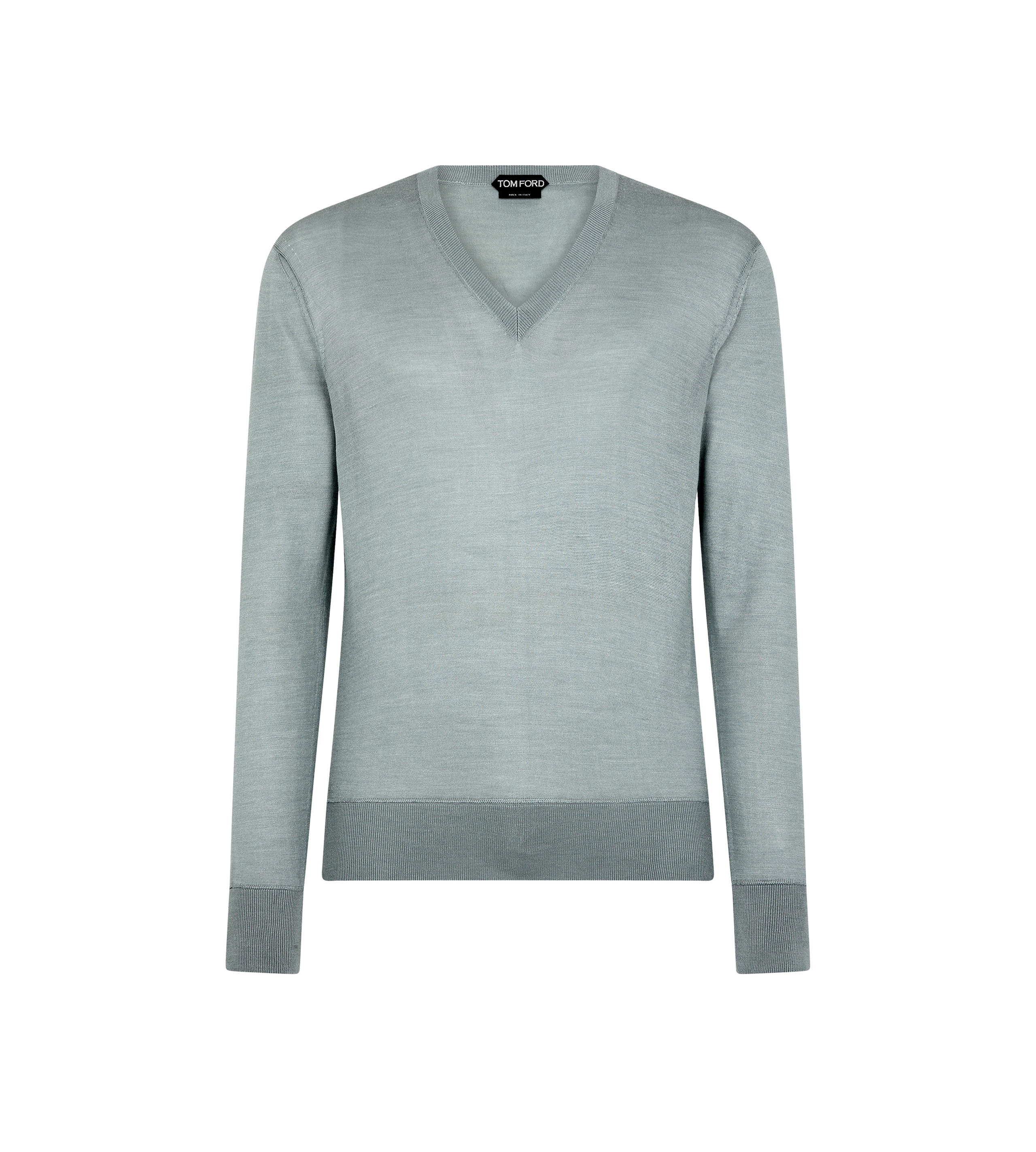 LIGHTWEIGHT SILK BLEND V NECK - 1