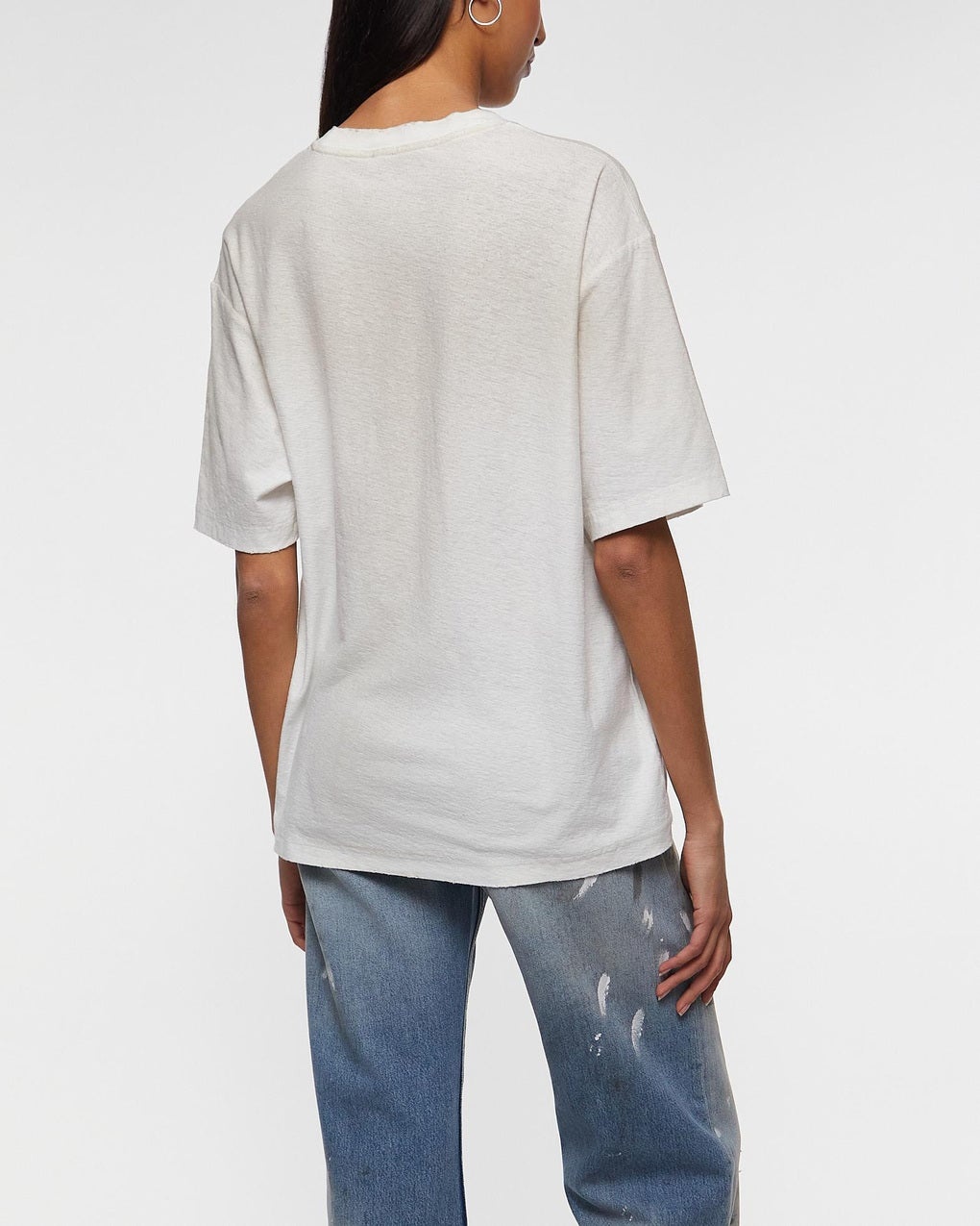 T-Shirt Logo Relaxed Crewneck Dusty pink/khaki - 4