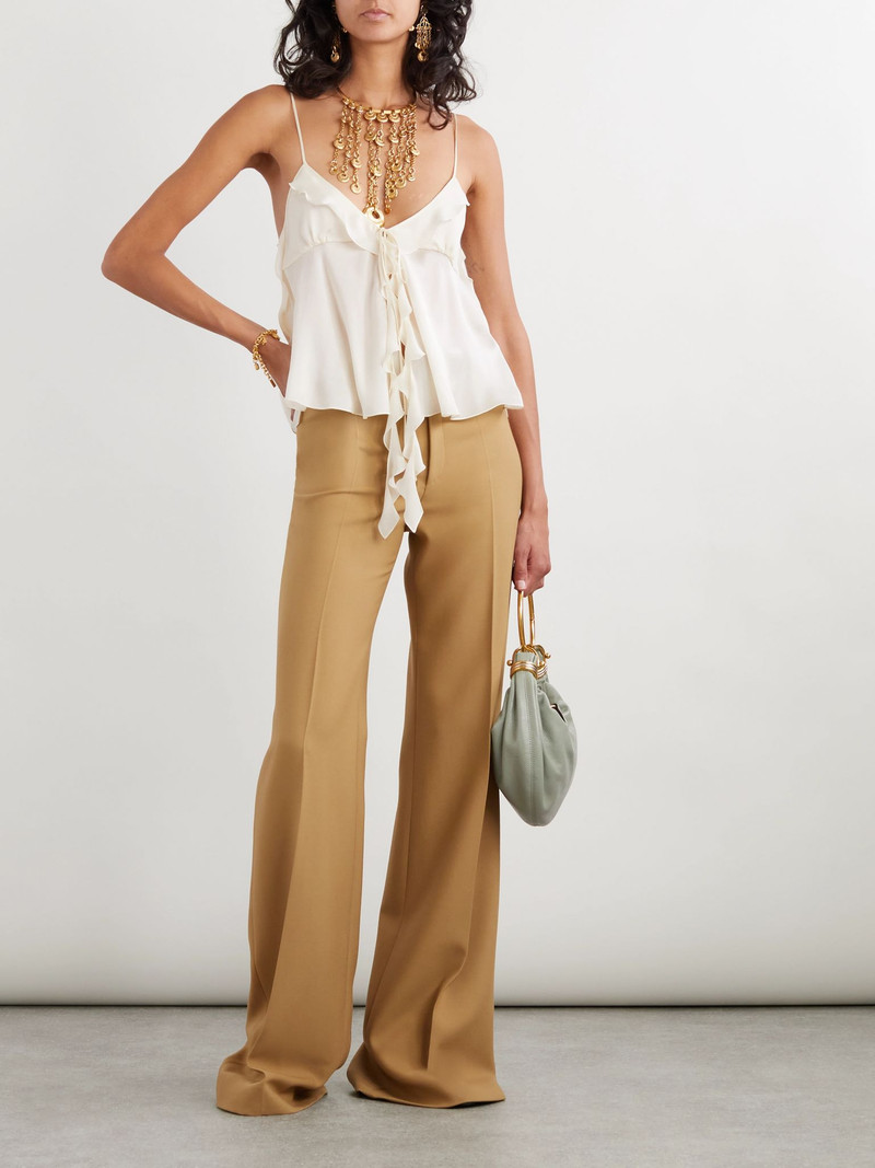 Chloé Wool straight-leg pants Light brown outlook