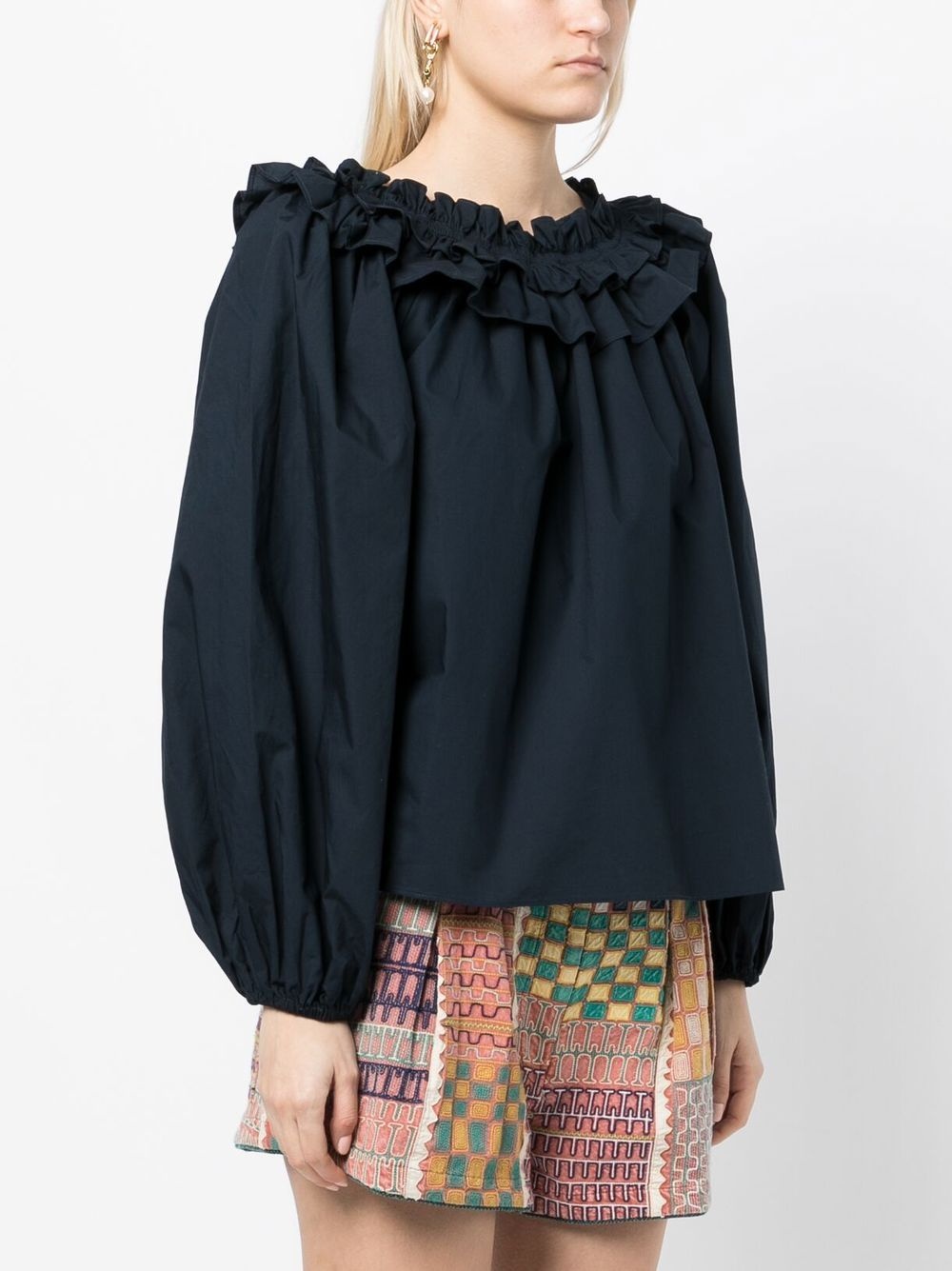 Olga ruffled cotton blouse - 3