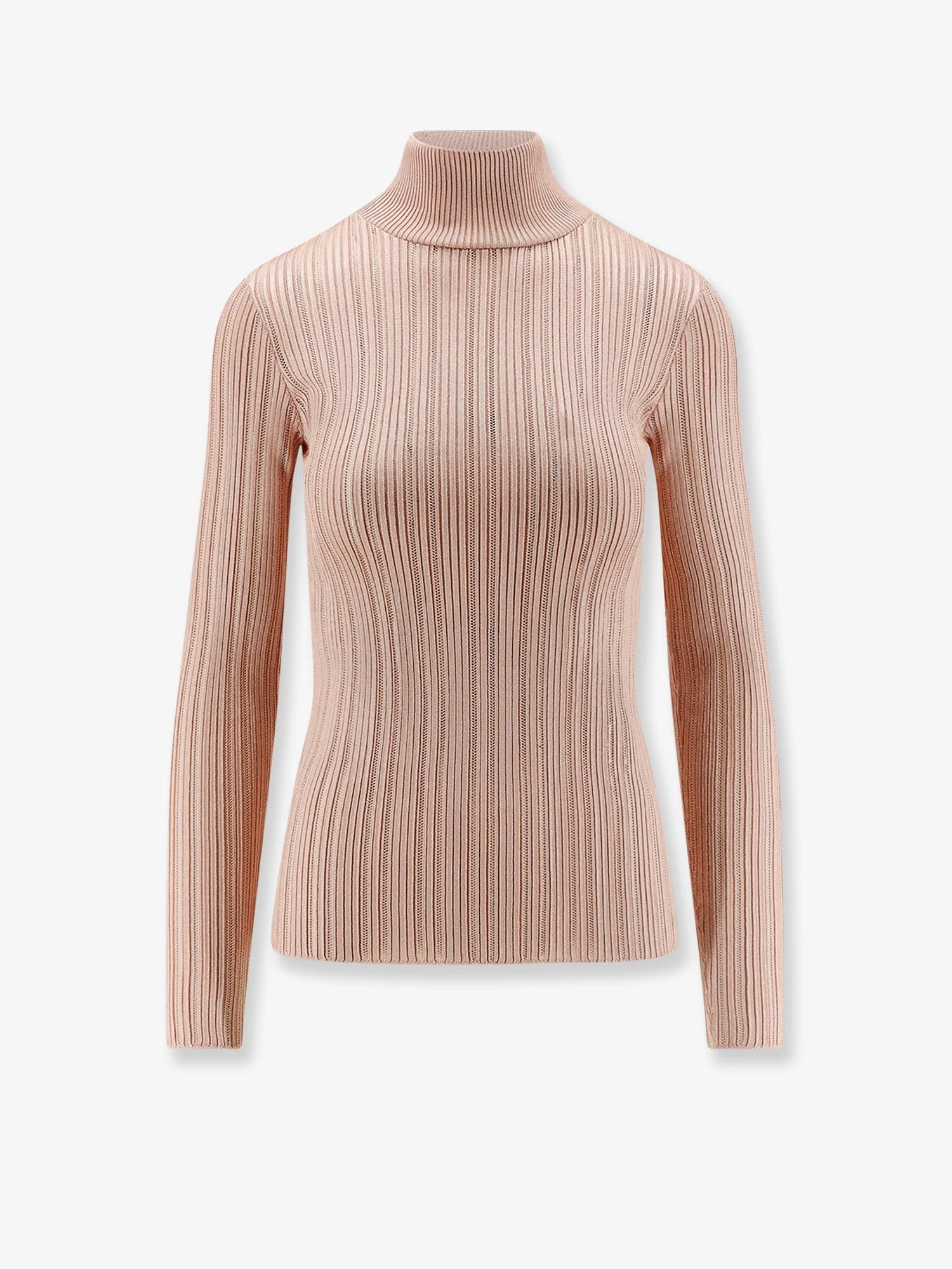 METALLIC FABRIC TURTLENECK SWEATER - 1