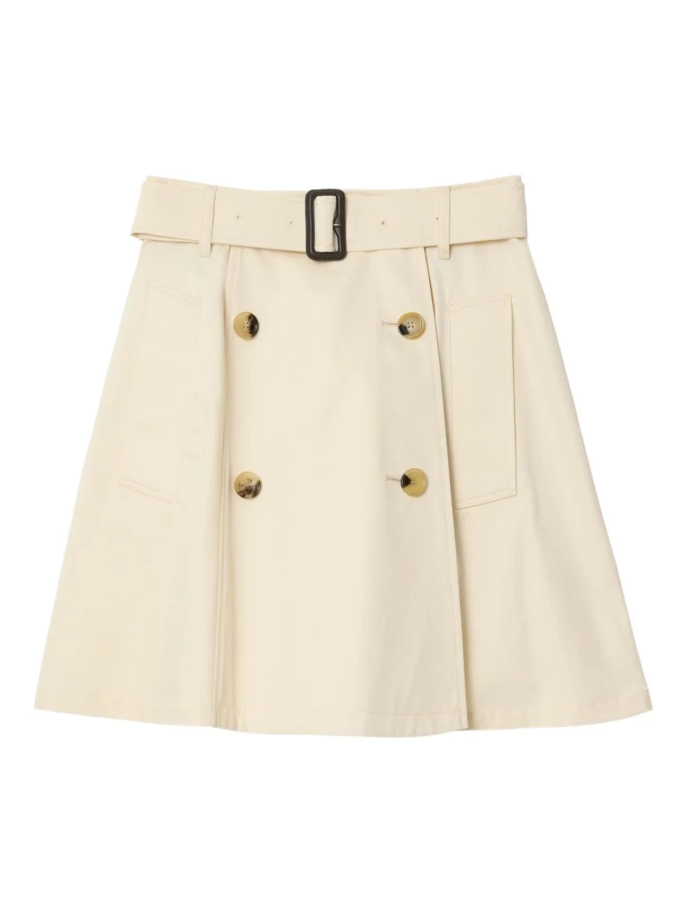buckle-belt mini skirt - 1