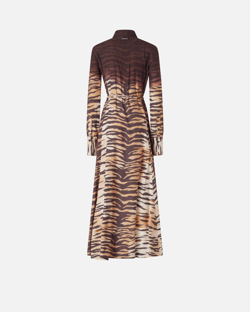 PINKO LONG SHIRT DRESS WITH ANIMAL PRINT outlook