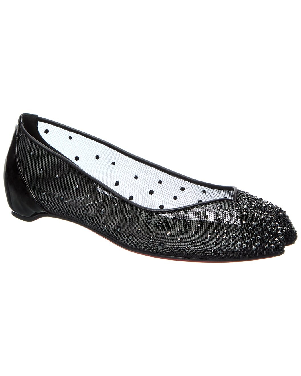 Christian Louboutin x Maison Margiela Marlougiela Strass Mesh & Patent Flat - 1