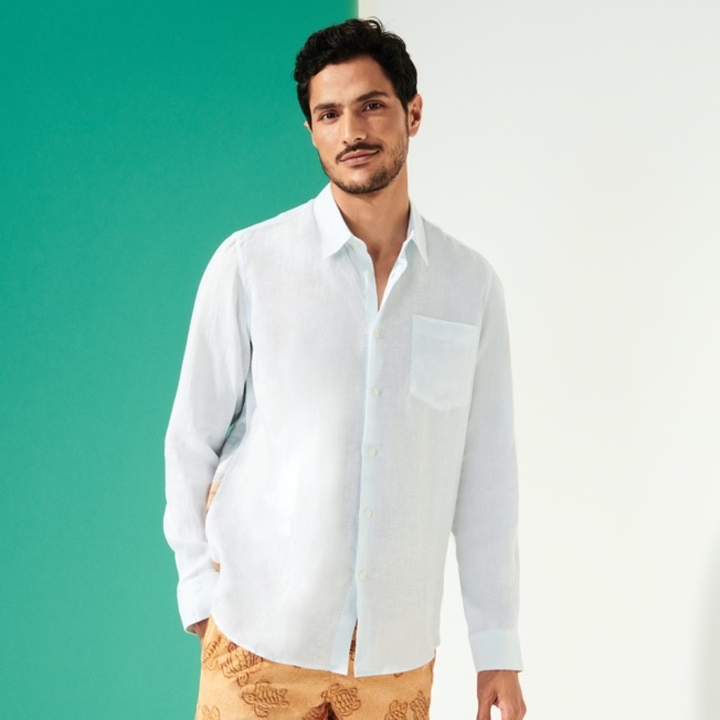 Men Printed Linen Shirt Père&Fils - 3