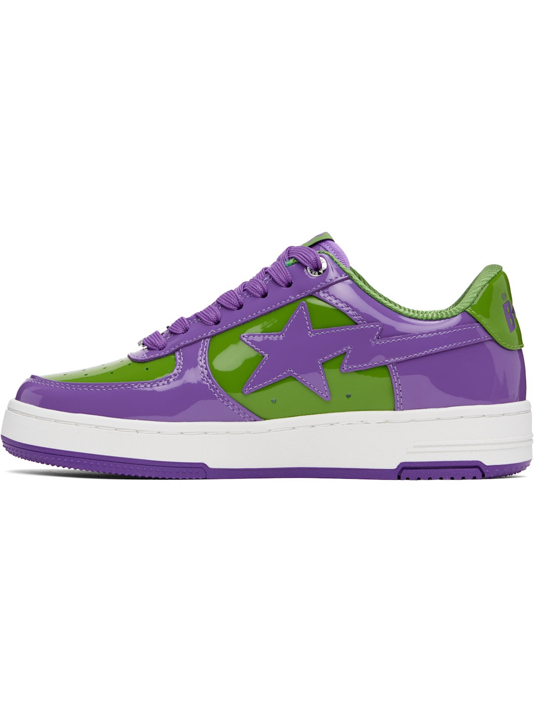 Purple & Green 'BAPE' STA #1 Sneakers - 3
