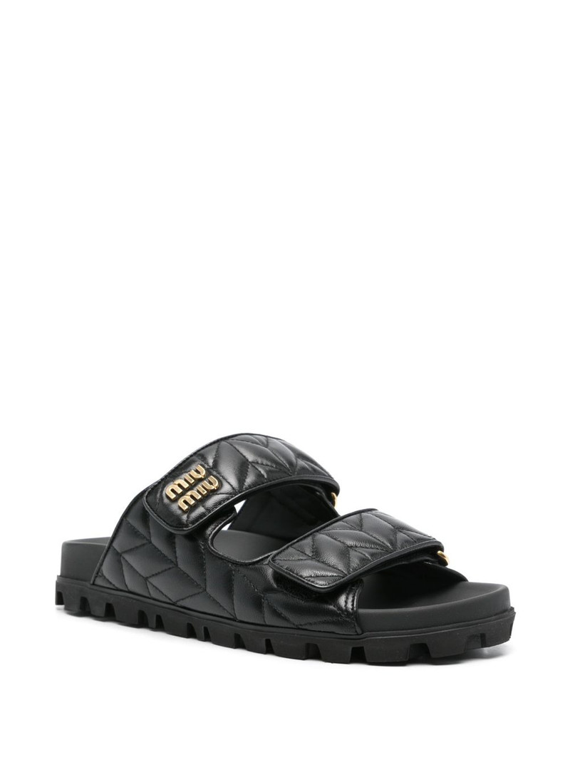 Miu Miu matelassé leather sandals outlook