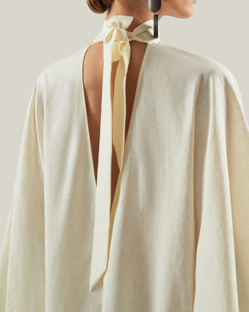 OOO Linen Kaftan in Ivory 4