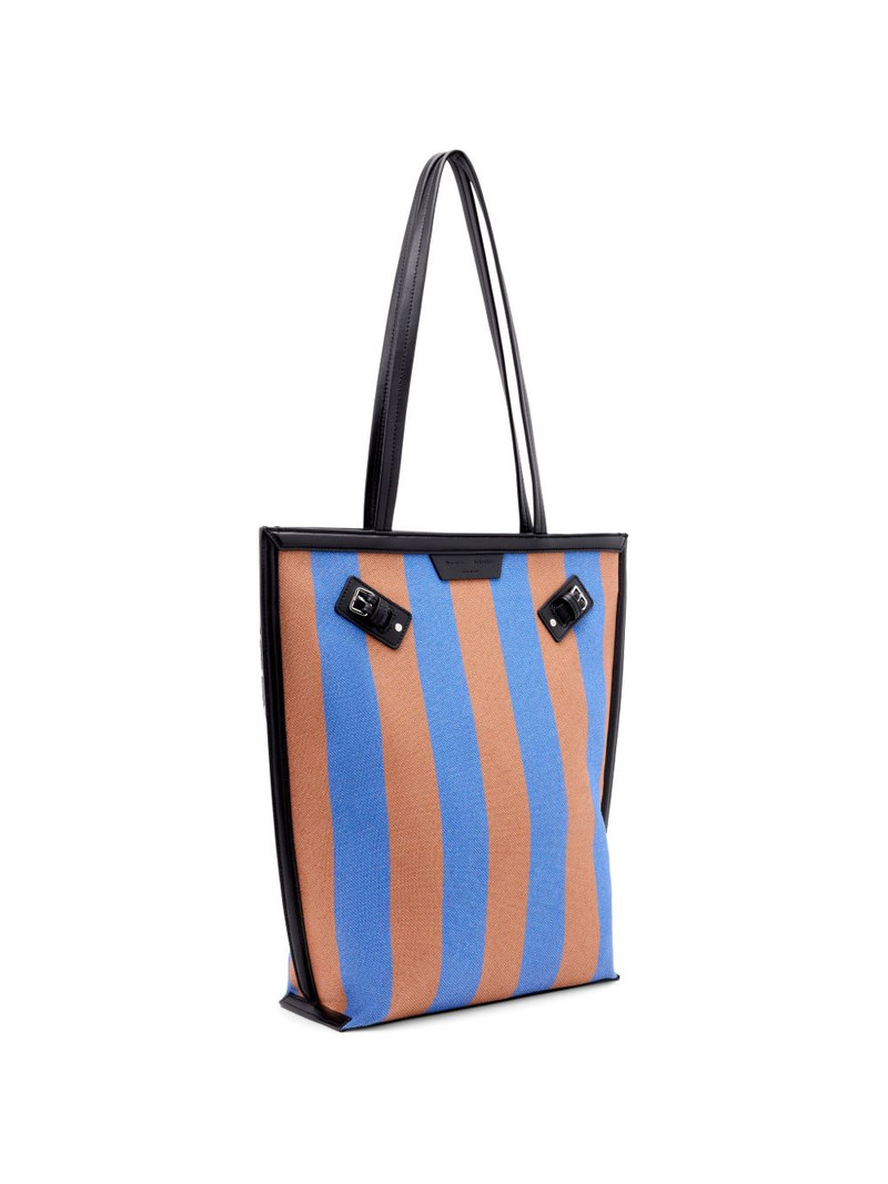 North South Days striped canvas tote bag 5