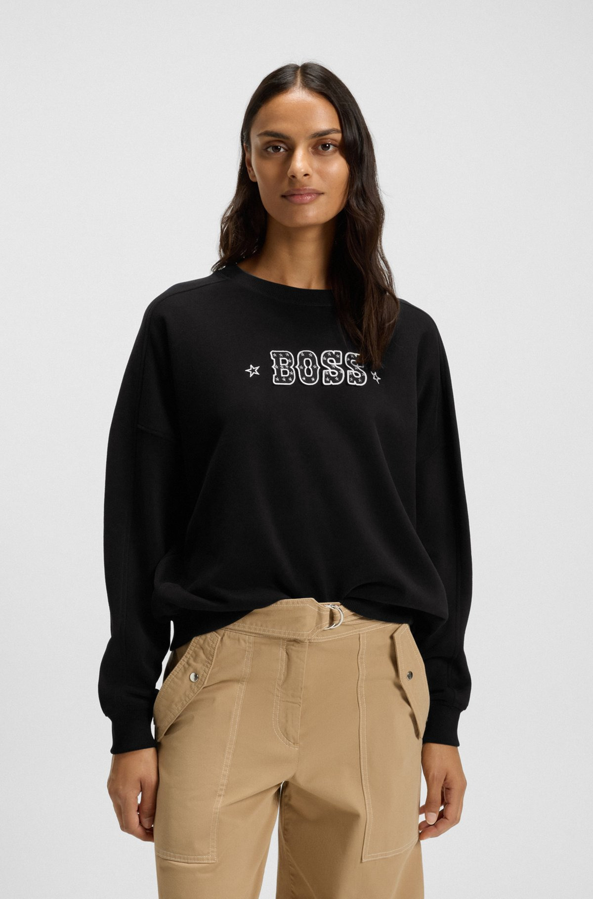 COTTON-TERRY SWEATSHIRT WITH LOGO DETAIL - 2