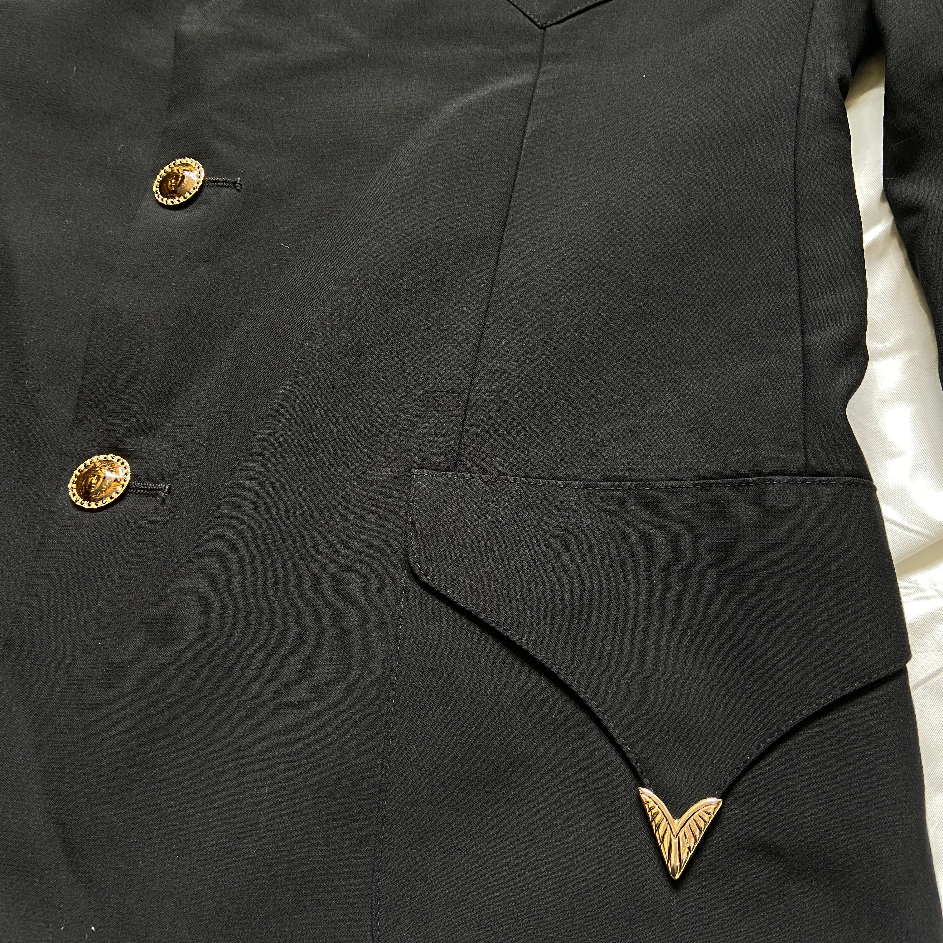 Gianni Versace 92aw gold embellishment western cowboy blazer 52 - 13