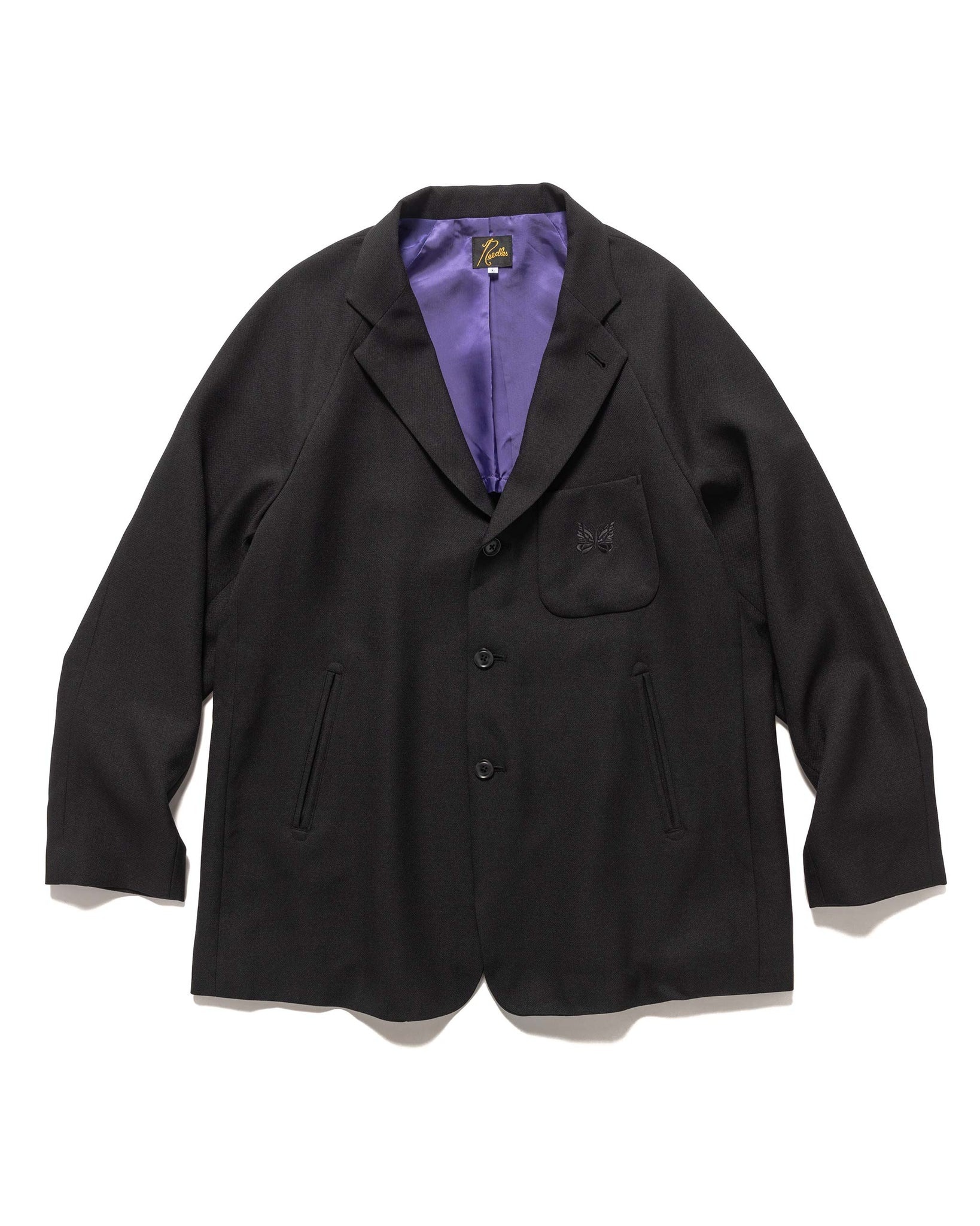 Raglan Jacket - Poly Dobby Cloth Black - 1
