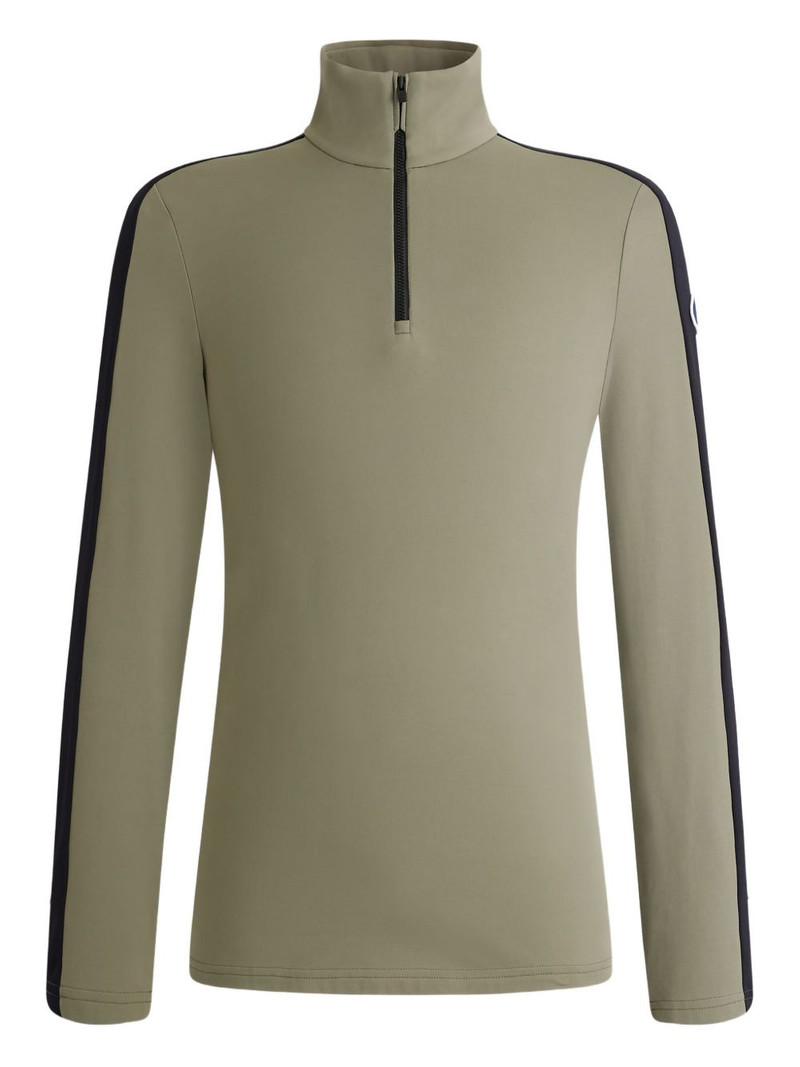 high-neck panelled T-shirt 1