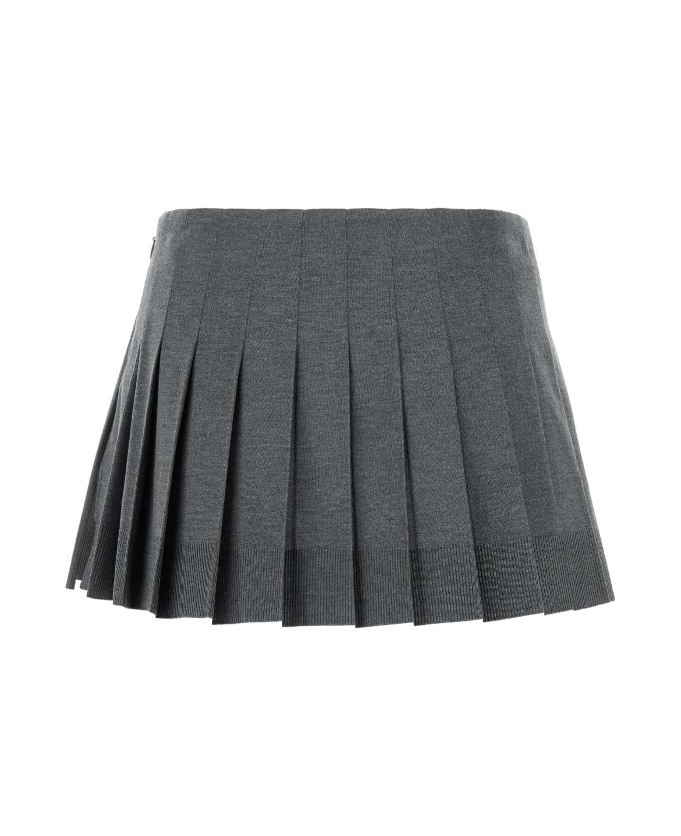 ミニスカート Miu Miu Dark Grey Mohair Blend Mini Skirt Miu Miu Dark Grey Silk Blend Mini Skirt | italist | REVERSIBLE