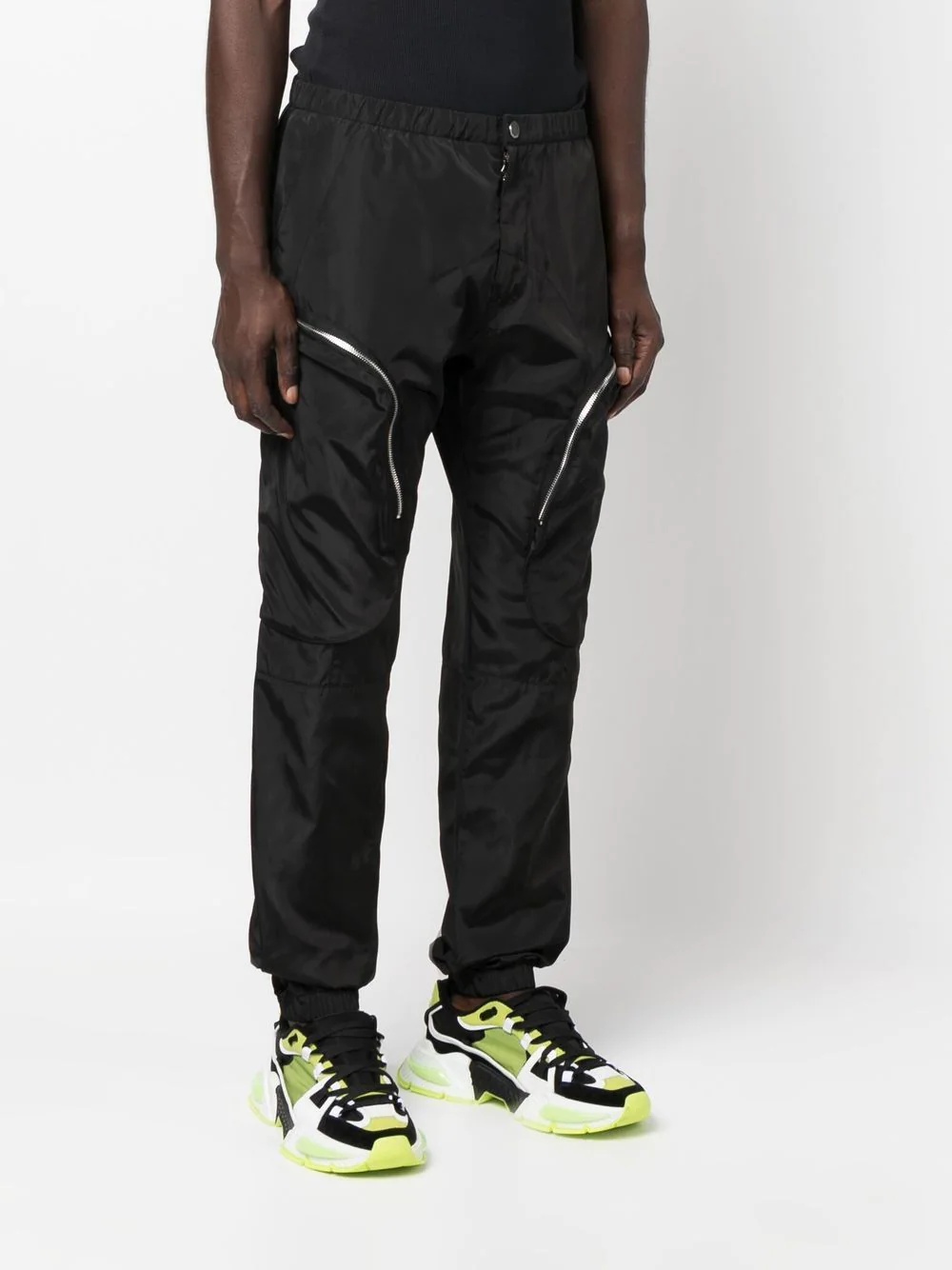 tapered zip-pocket trousers - 3