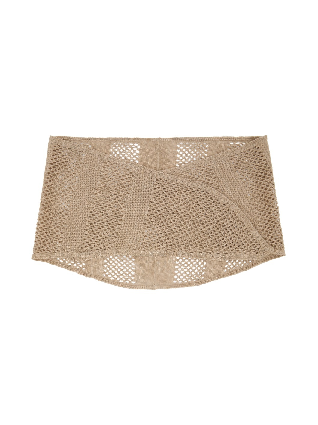 Beige Triangular Scarf - 1