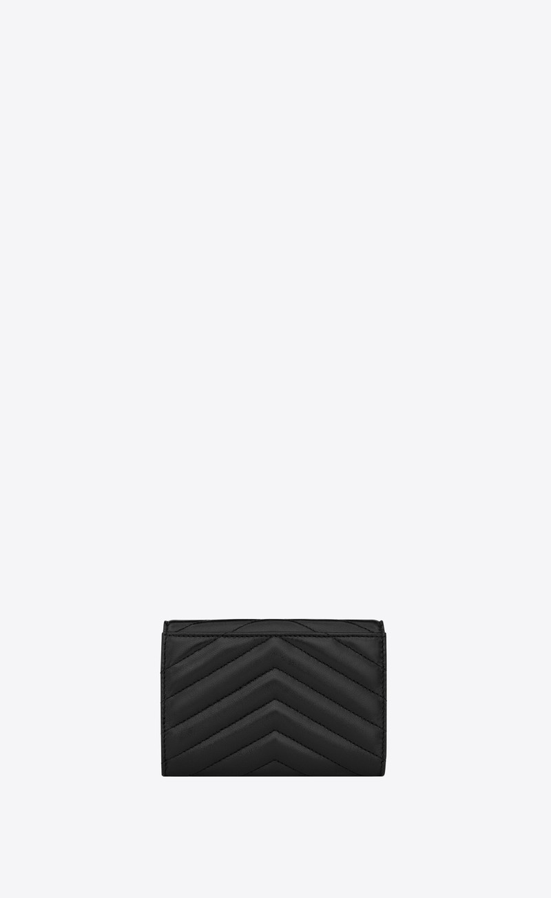 SAINT LAURENT cassandre matelassé small envelope wallet in quilted lambskin outlook