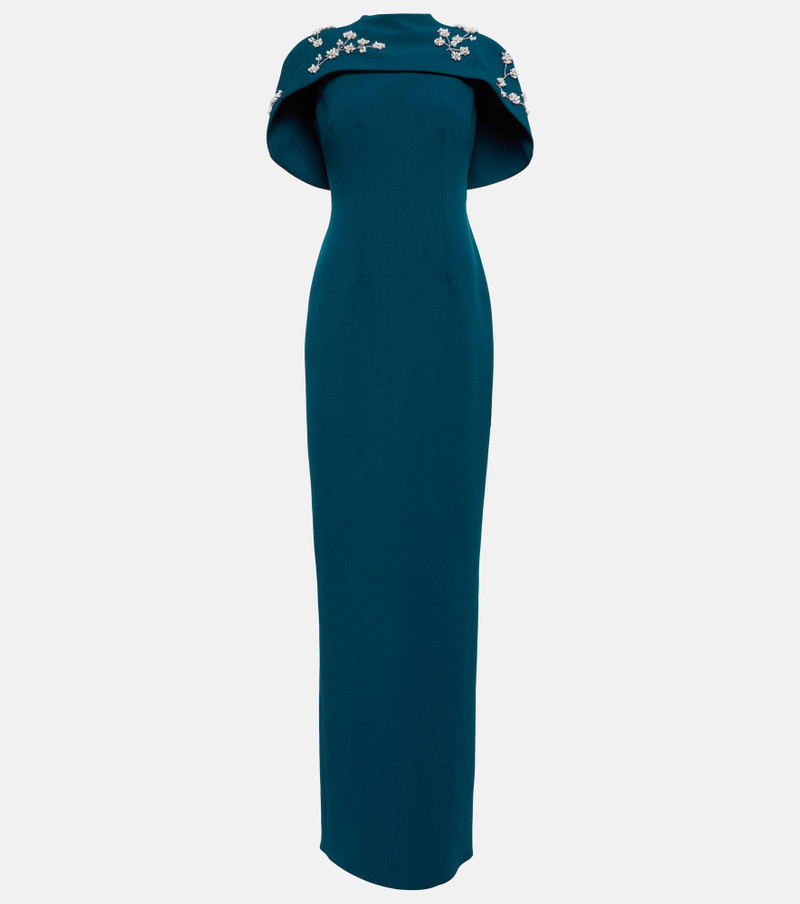 Embellished crêpe gown - 1