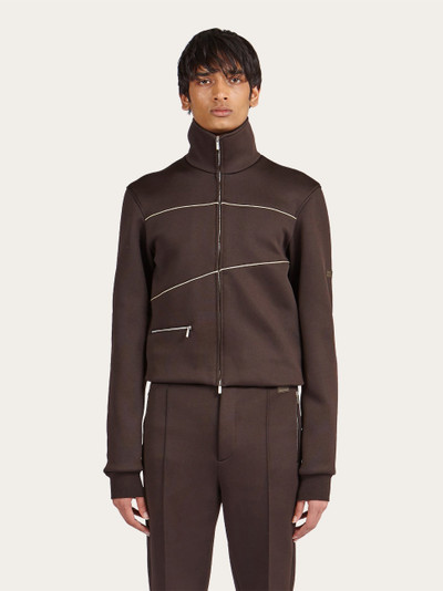 FERRAGAMO Sporty blouson with piping outlook